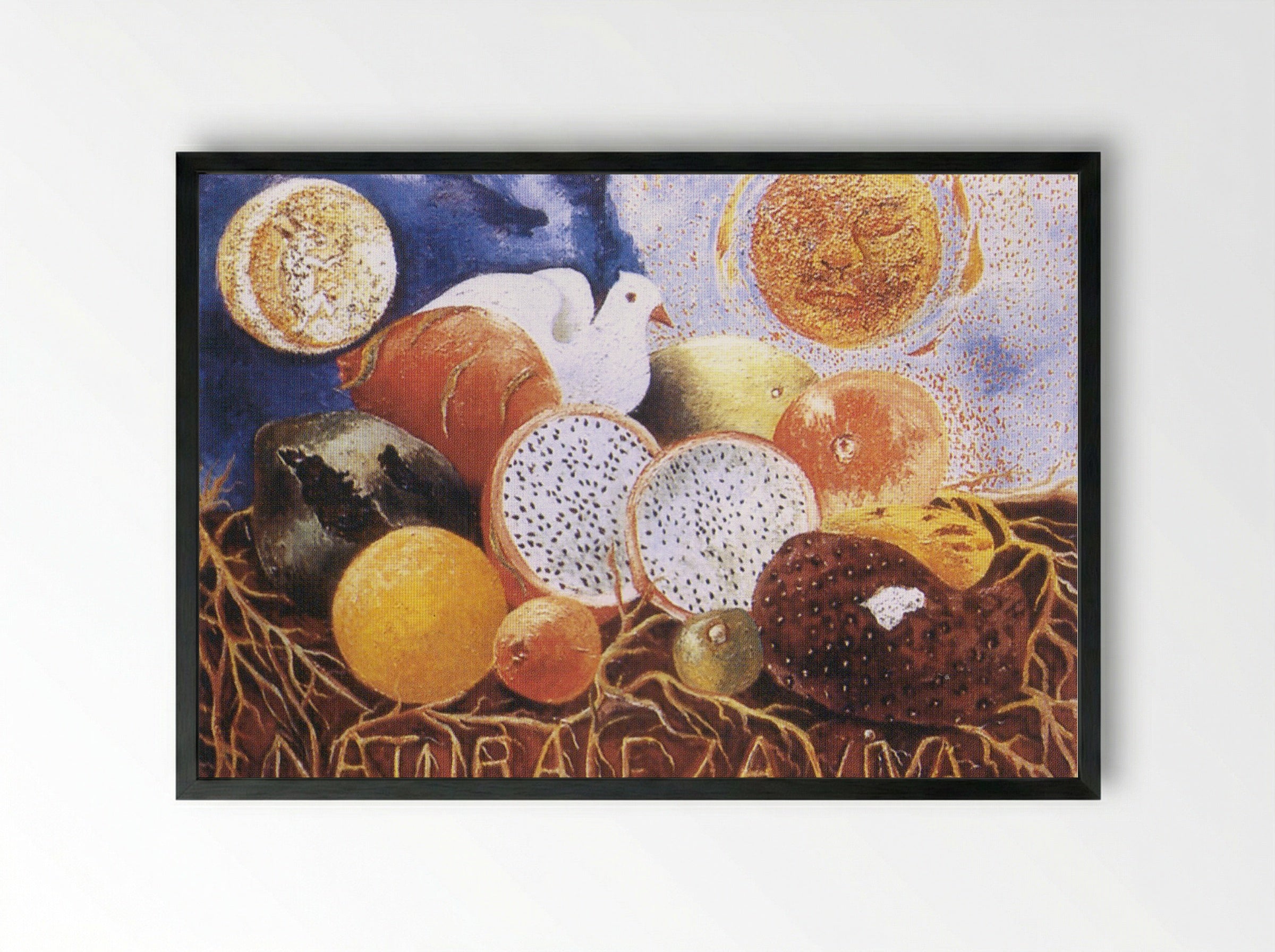 Naturaleza Viva (Living Nature) - Frida Kahlo - Framed Print Black