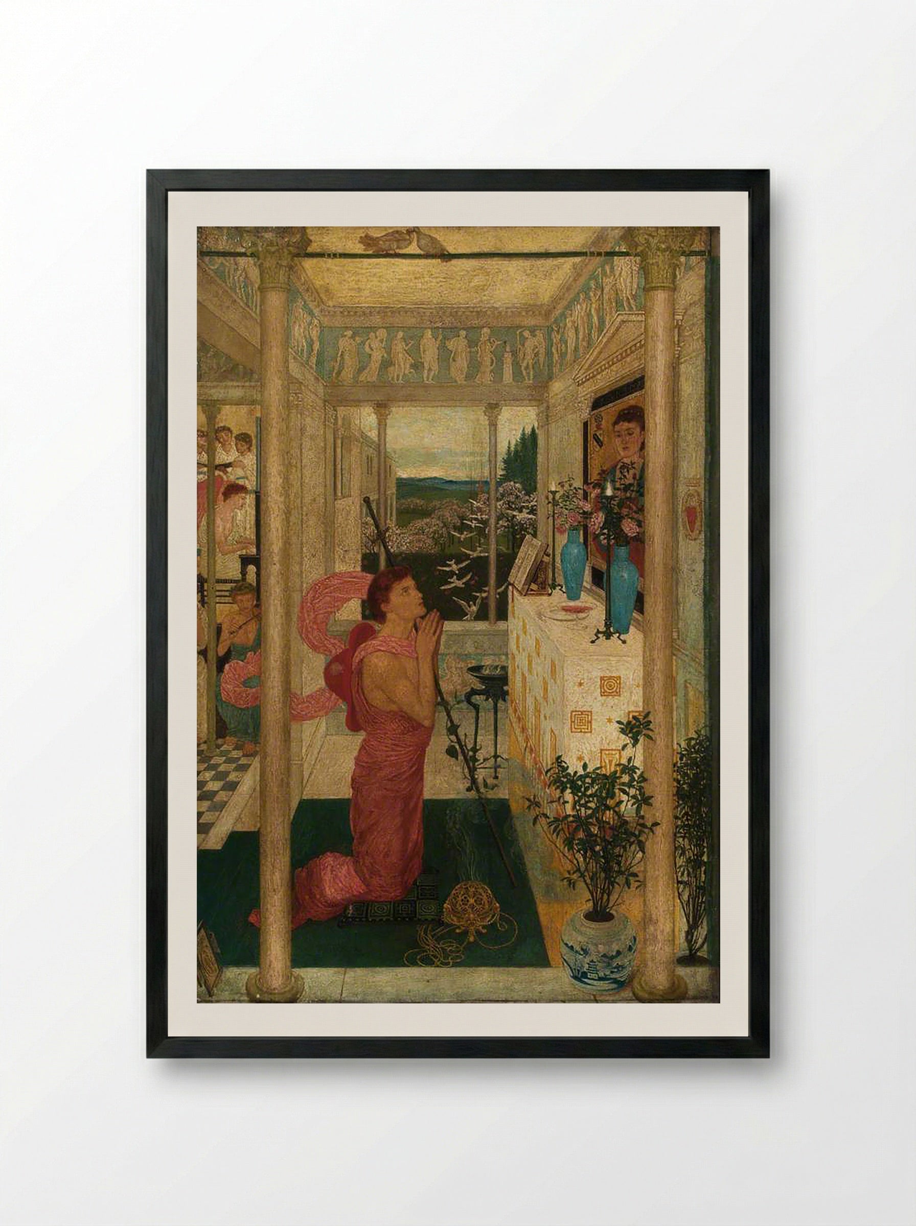 Love's Altar - Walter Crane - Framed Print Black