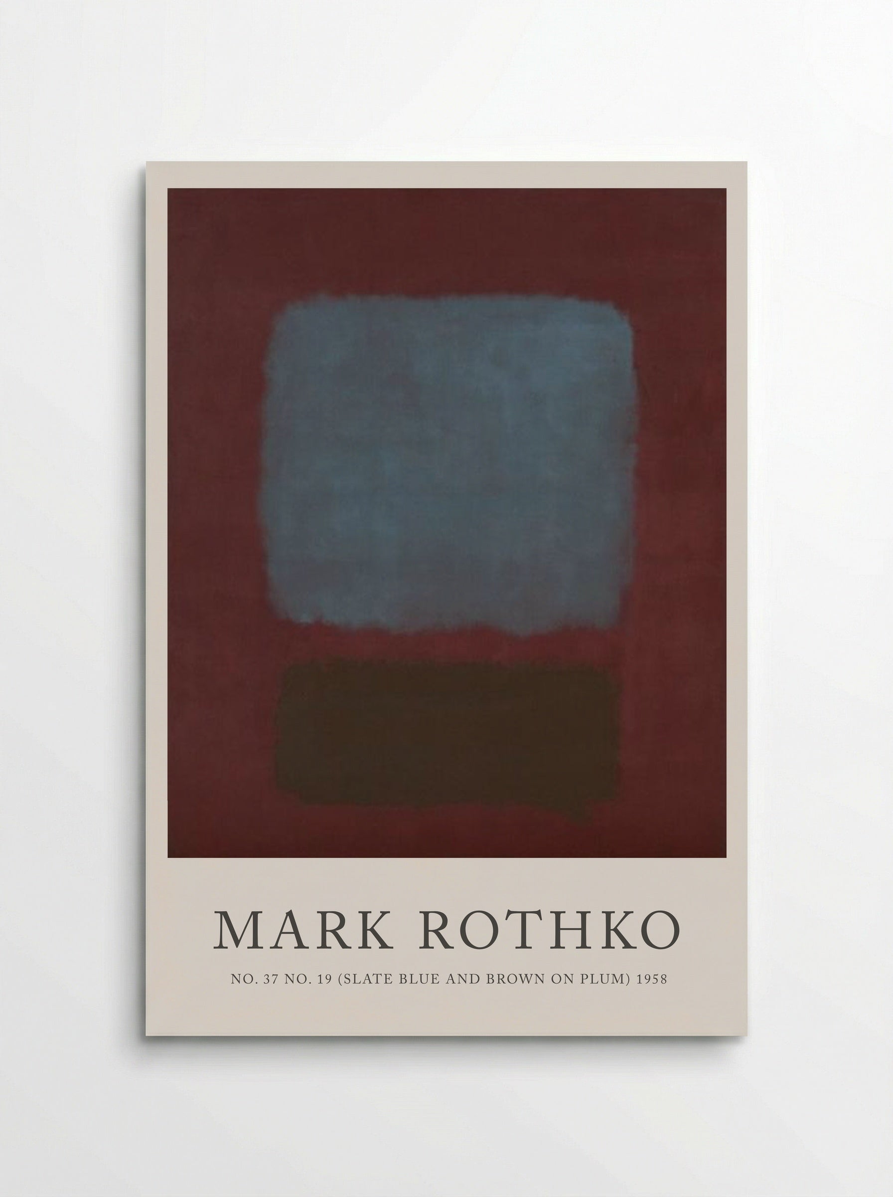 No. 37 No. 19 (Slate Blue and Brown on Plum) - Mark Rothko - Poster