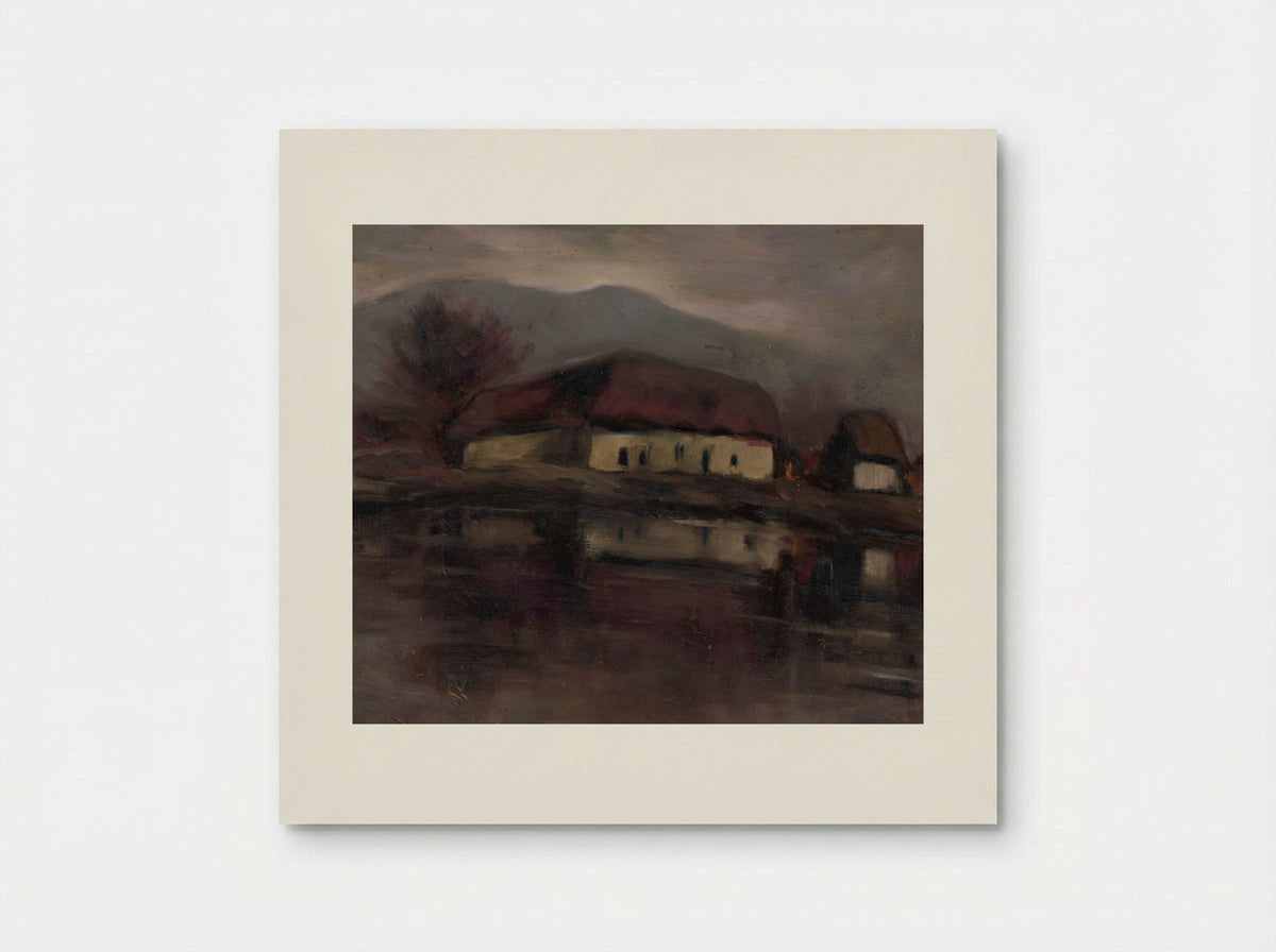 Sketch of a Landscape with a Lake - Zolo Palugyay - Poster