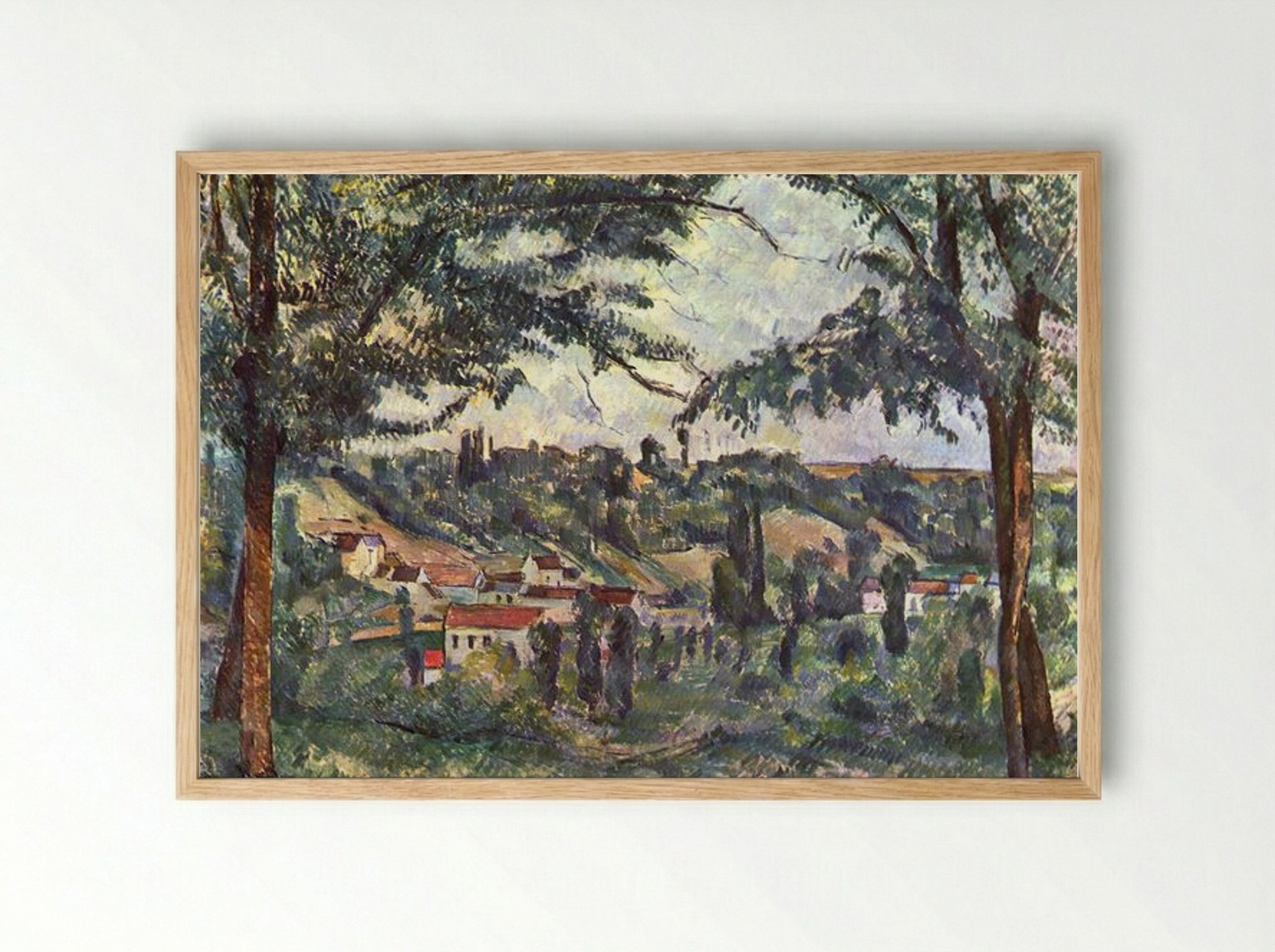 The Hameau des Pâtis - Paul Cézanne - Framed Print Wood