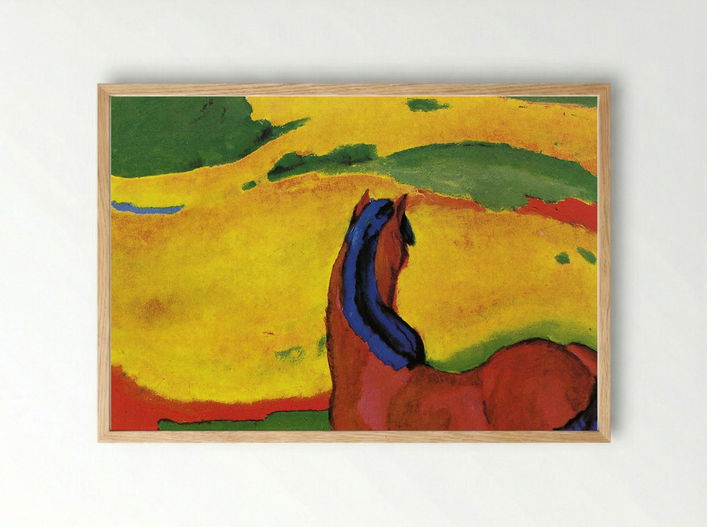 Horse in a Field - Franz Marc - Framed Print Wood