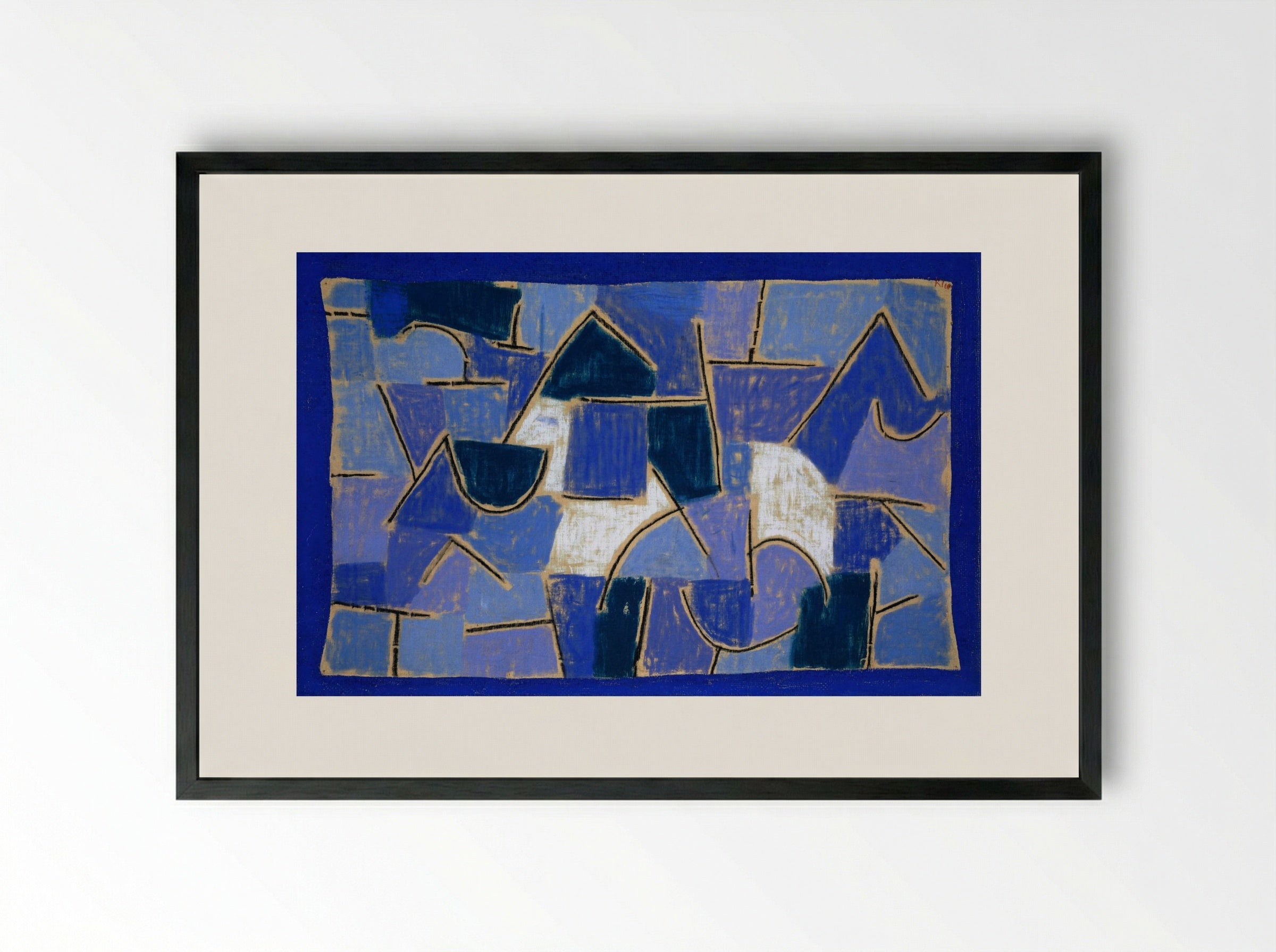 Blue Night - Paul Klee - Framed Print Black