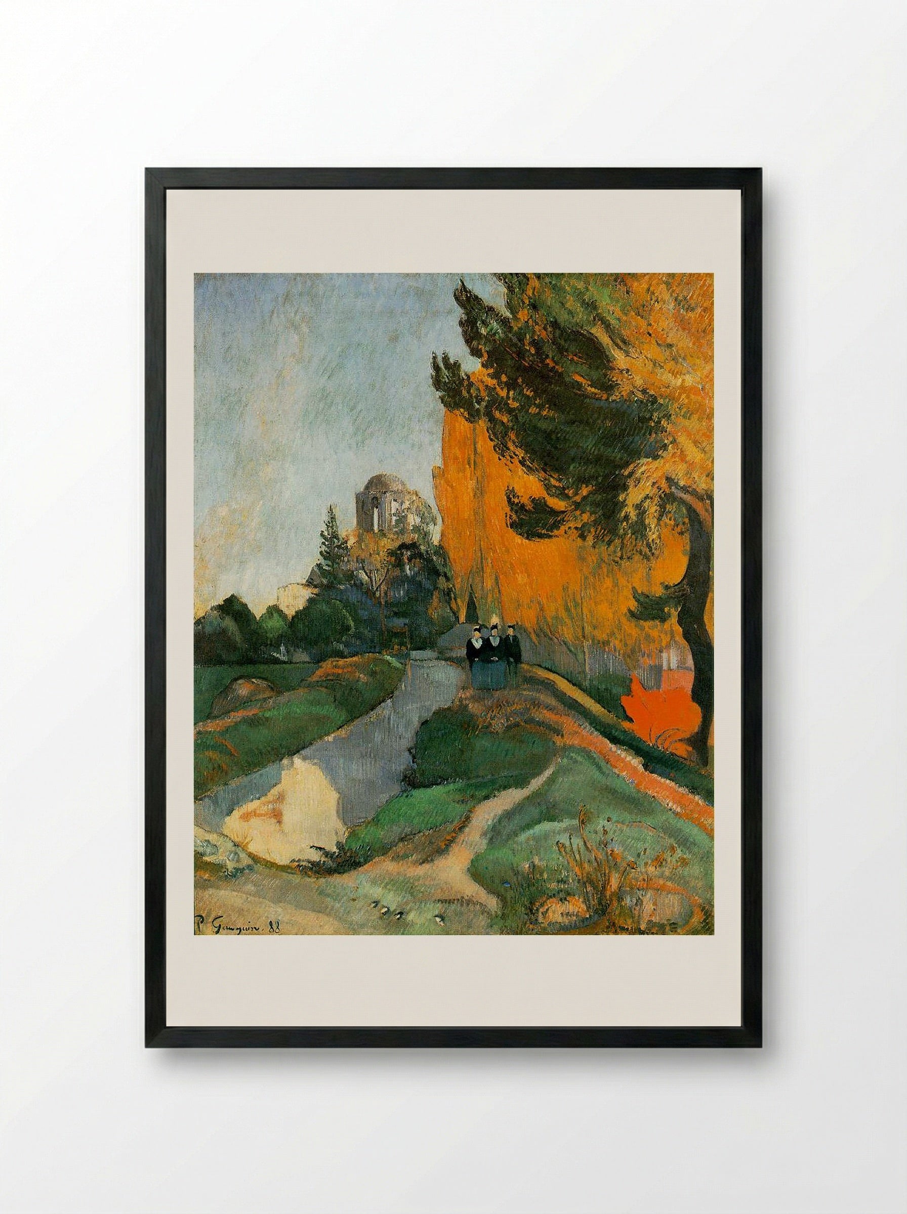 Les Alyscamps - Paul Gauguin - Framed Print Black