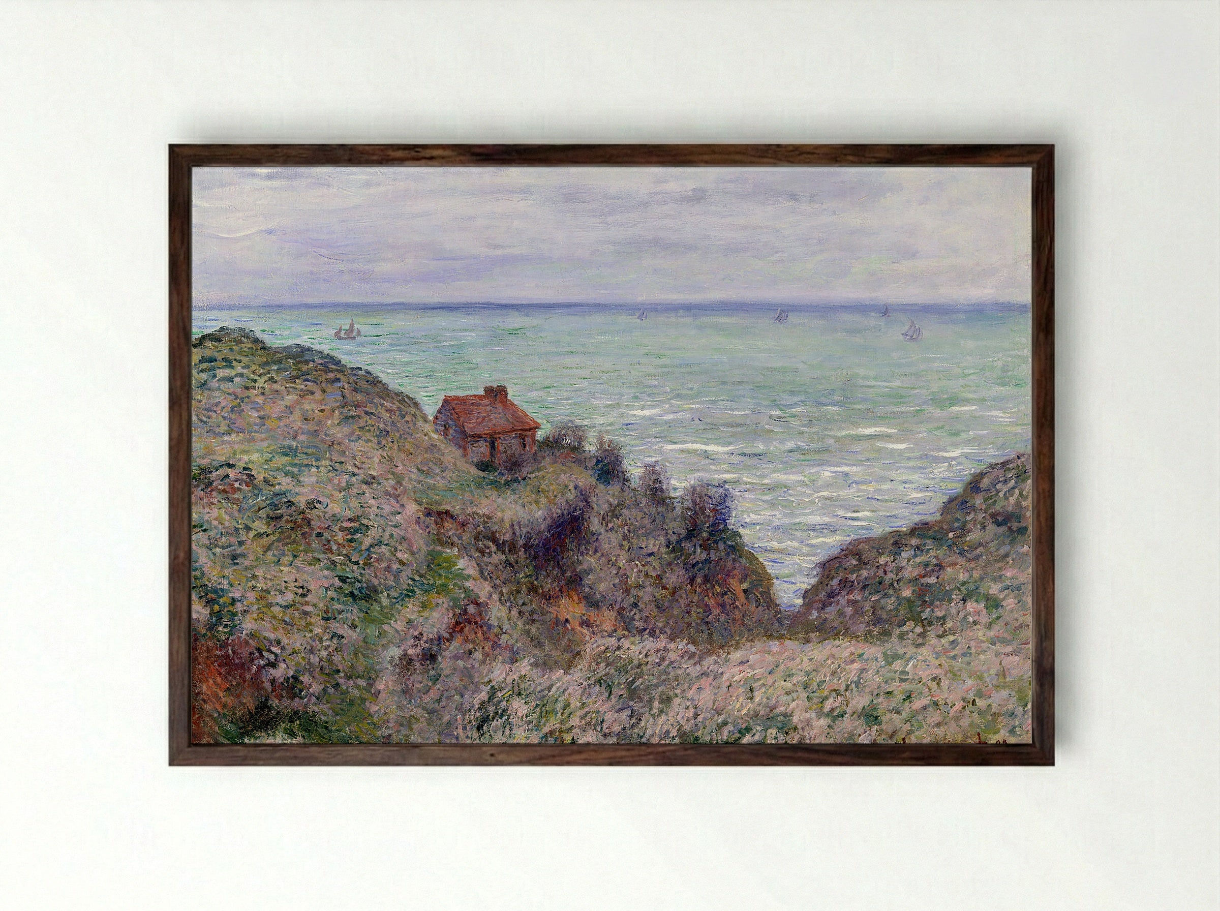 La Maison du Douanier, Varengeville - Claude Monet - Framed Print Dark Wood