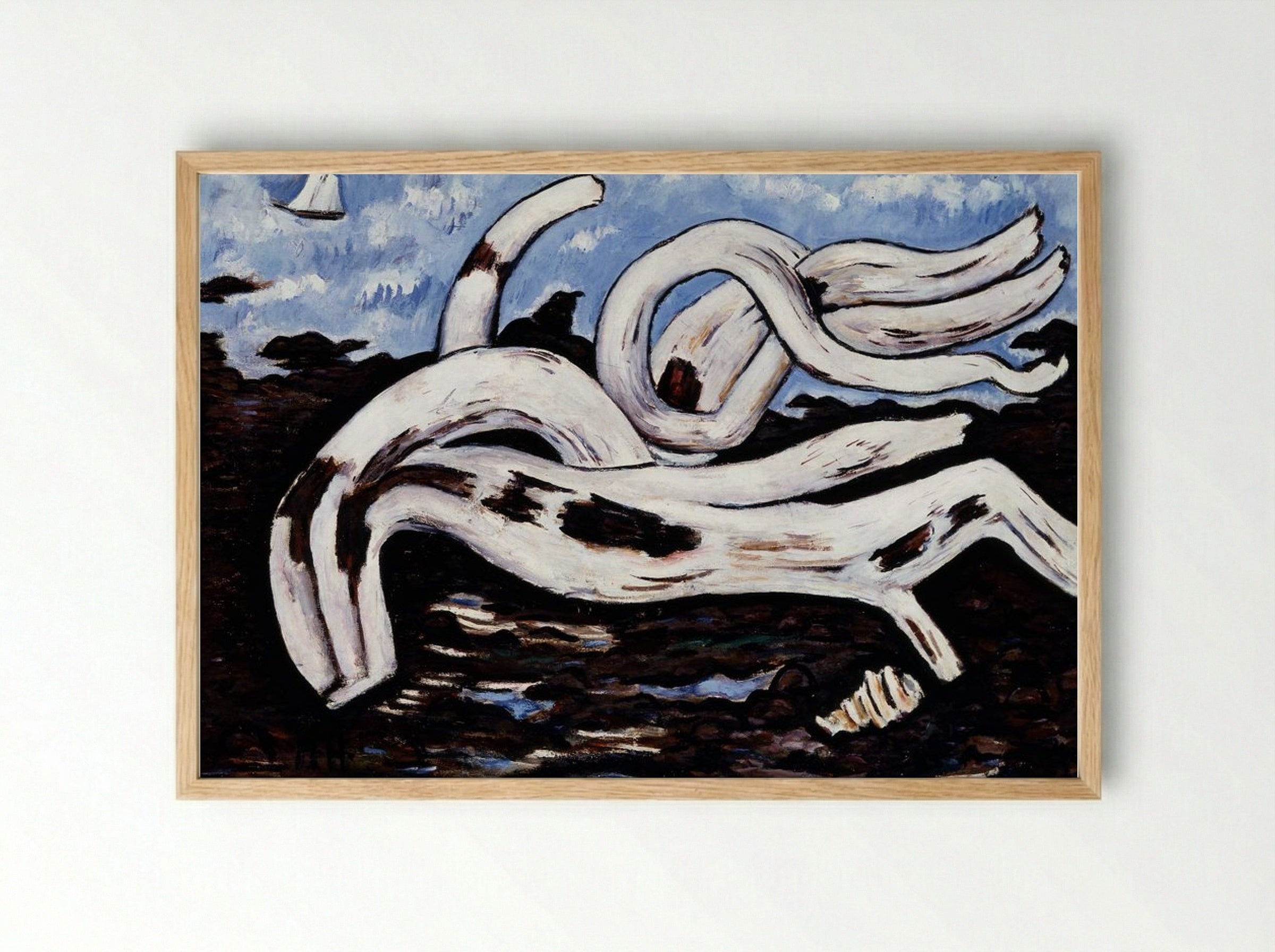 Driftwood on the Bagaduce - Marsden Hartley - Framed Print Wood