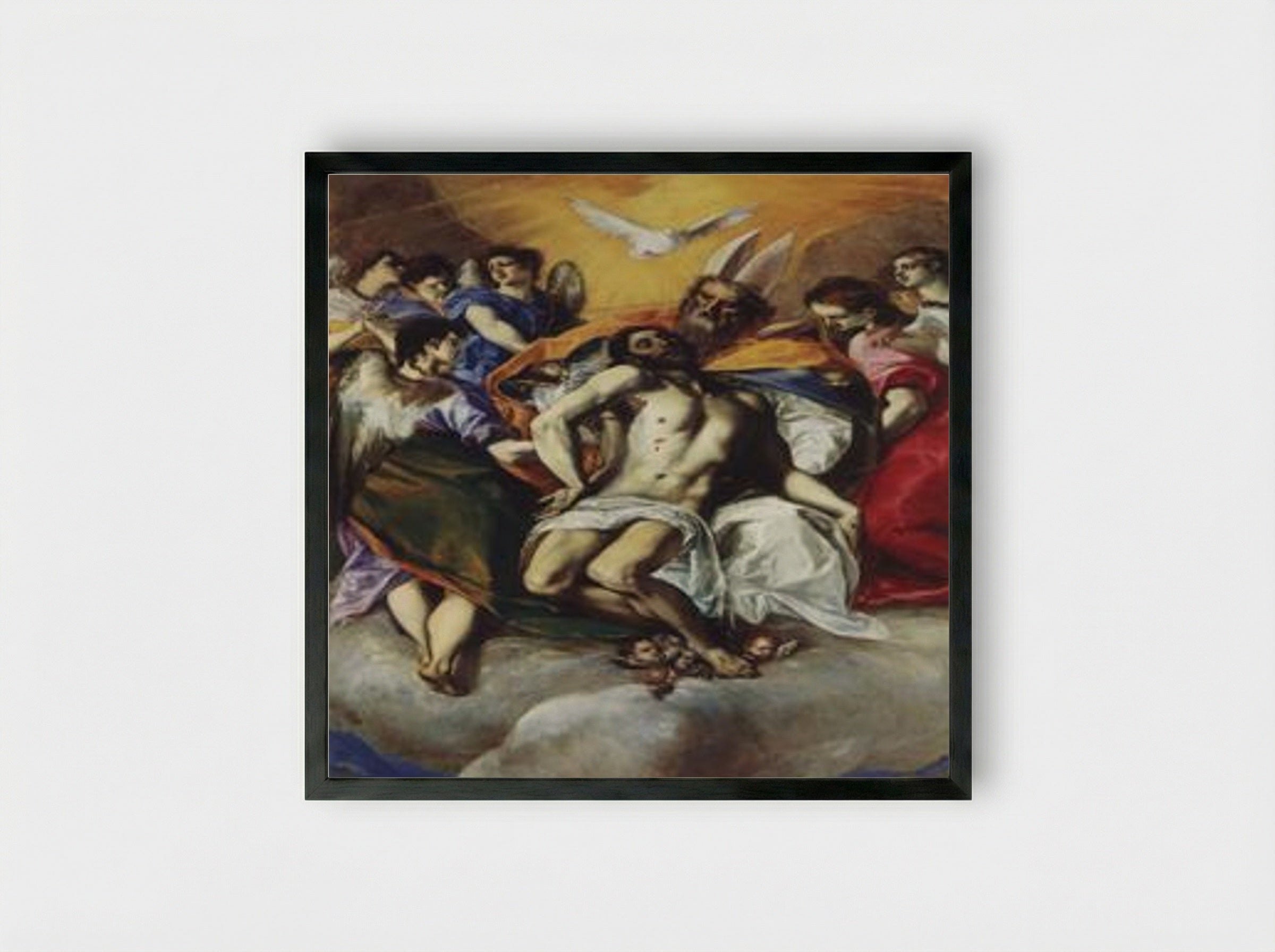The Holy Trinity - El Greco - Framed Print Black