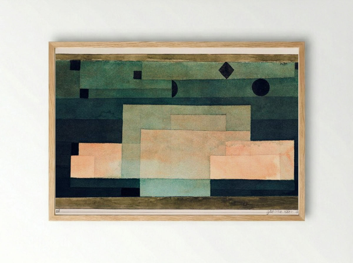 The Firmament Above the Temple - Paul Klee - Framed Print Wood