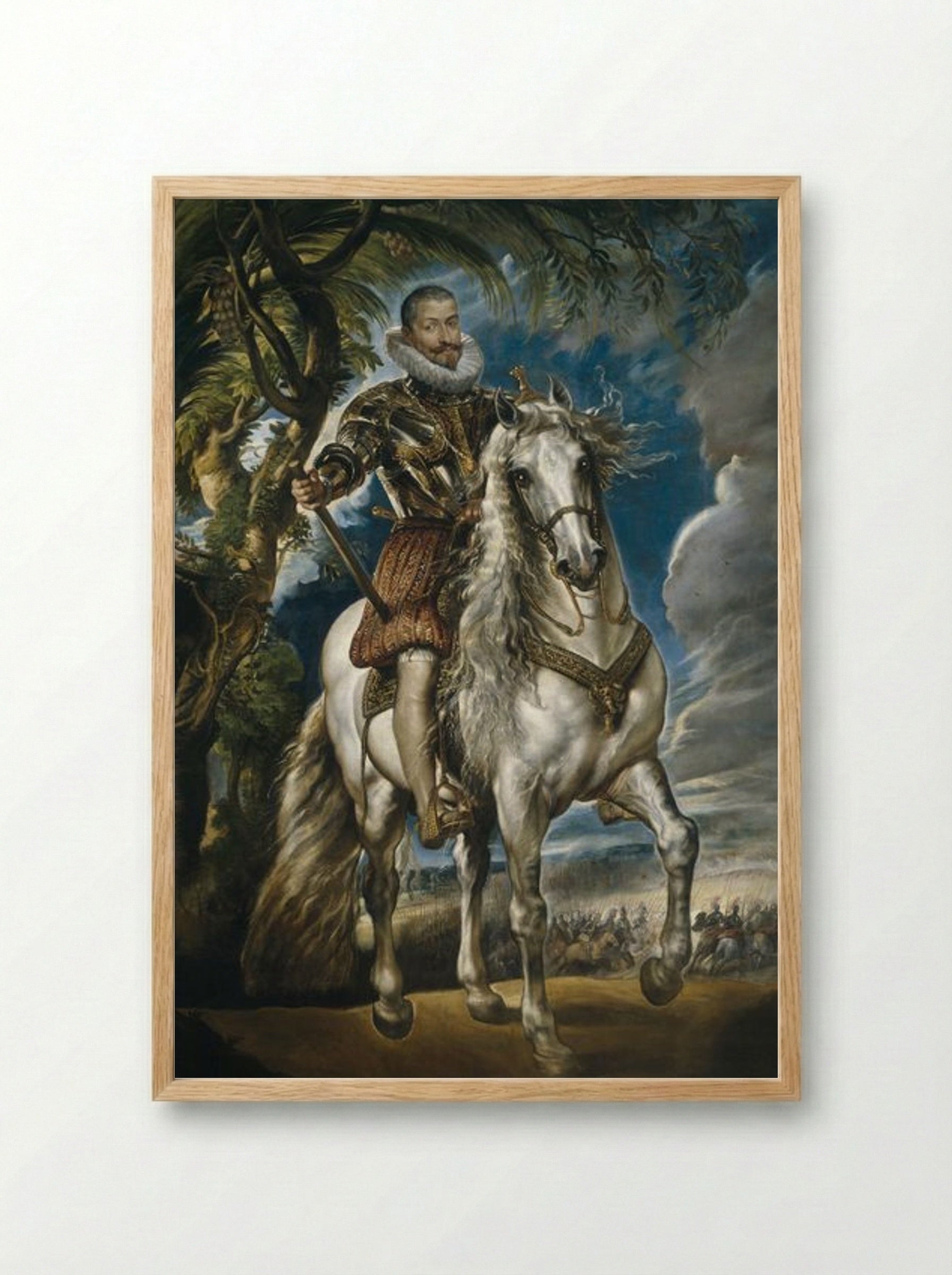 Equestrian Portrait of the Duke of Lerma - Peter Paul Rubens - Framed Print Wood