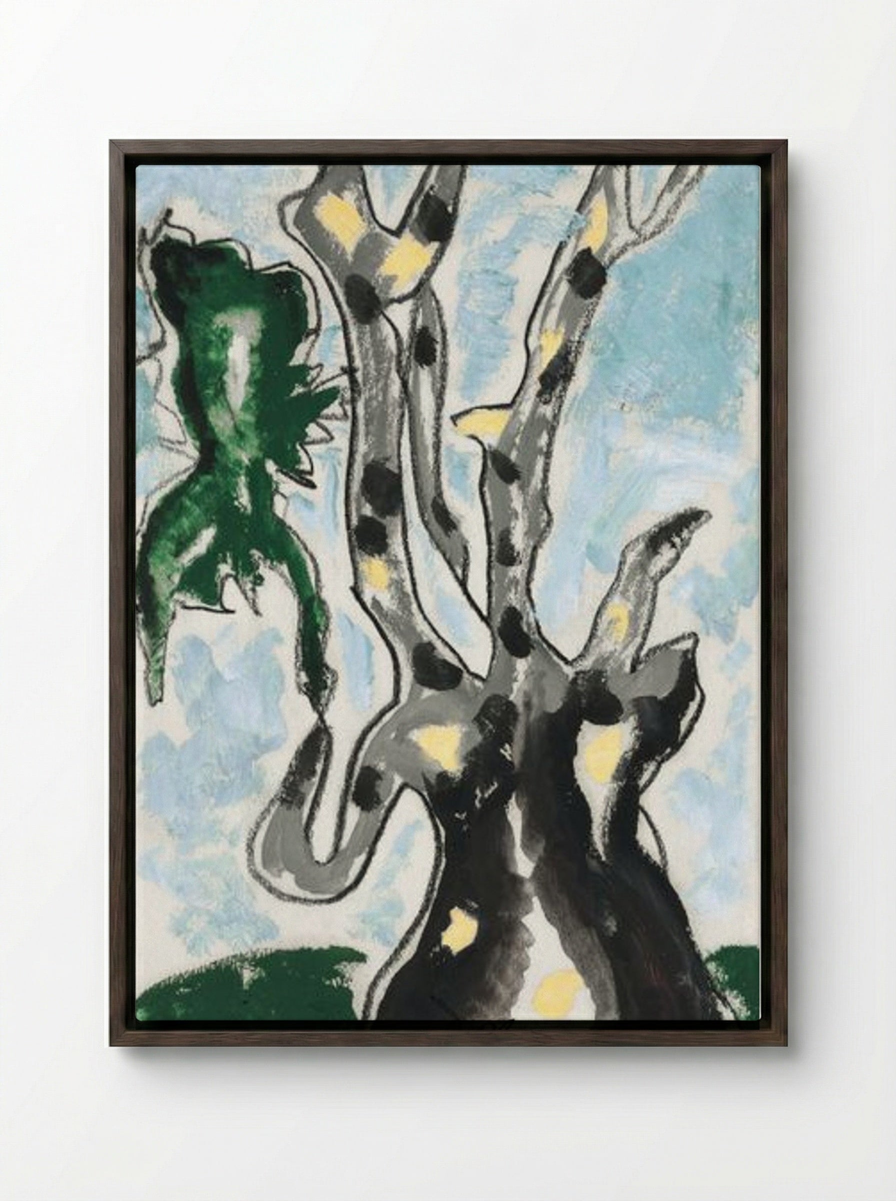 Sycamore - Arthur Dove - Framed Canvas Dark Wood