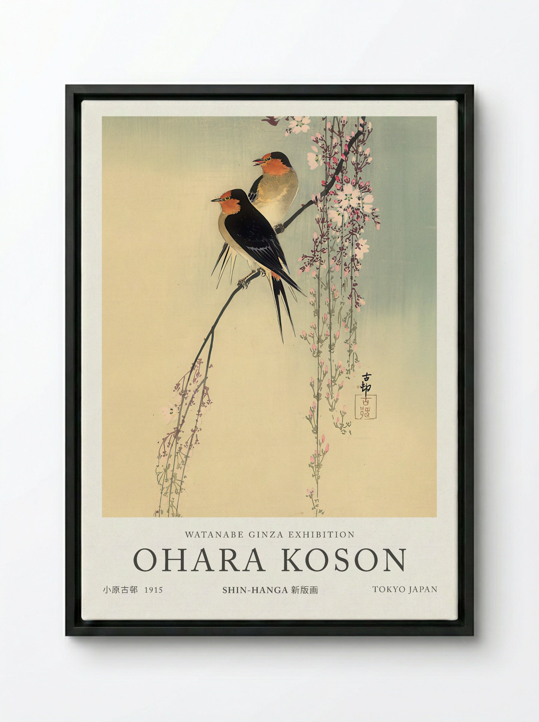 Swallows With Cherry Blossom - Ohara Koson