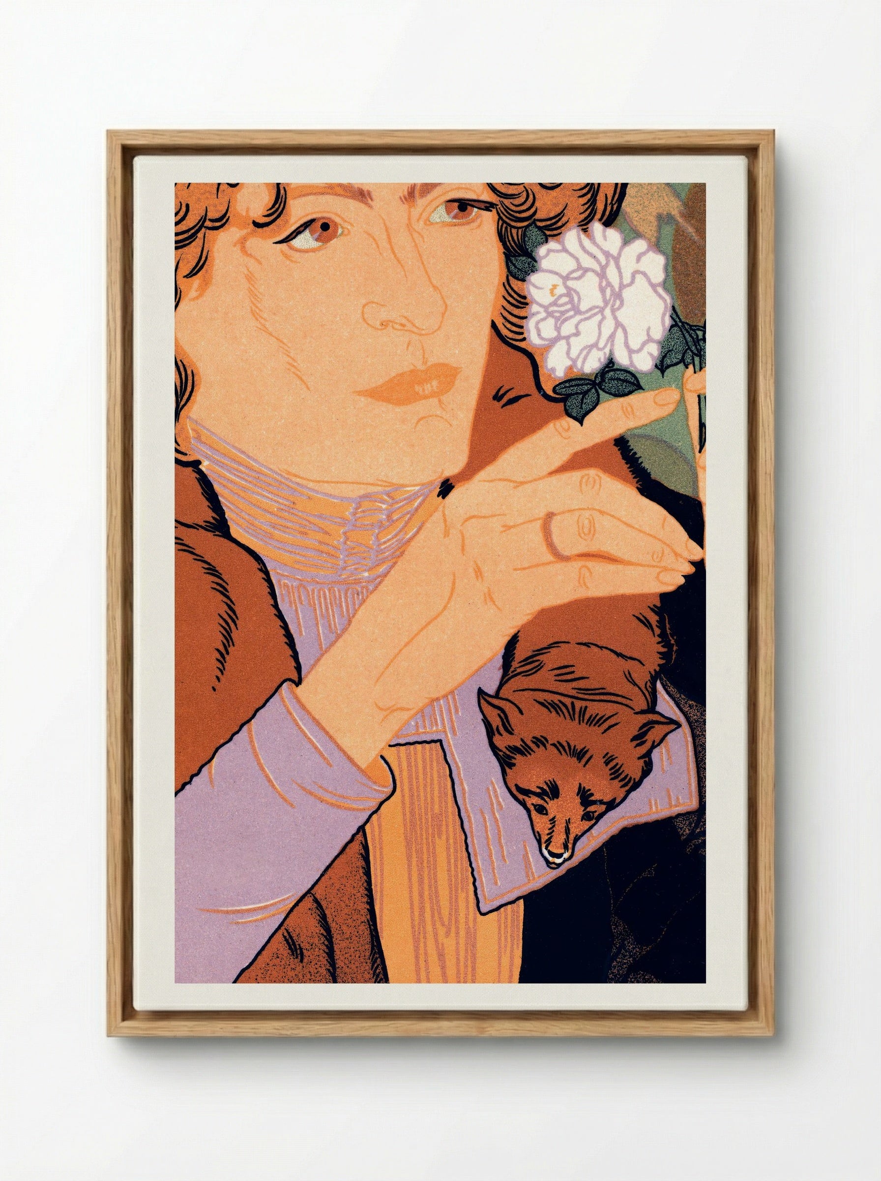 Affiche pour le Salon des Cent, 5e Exposition d'Art - Georges de Feure - Framed Canvas Wood