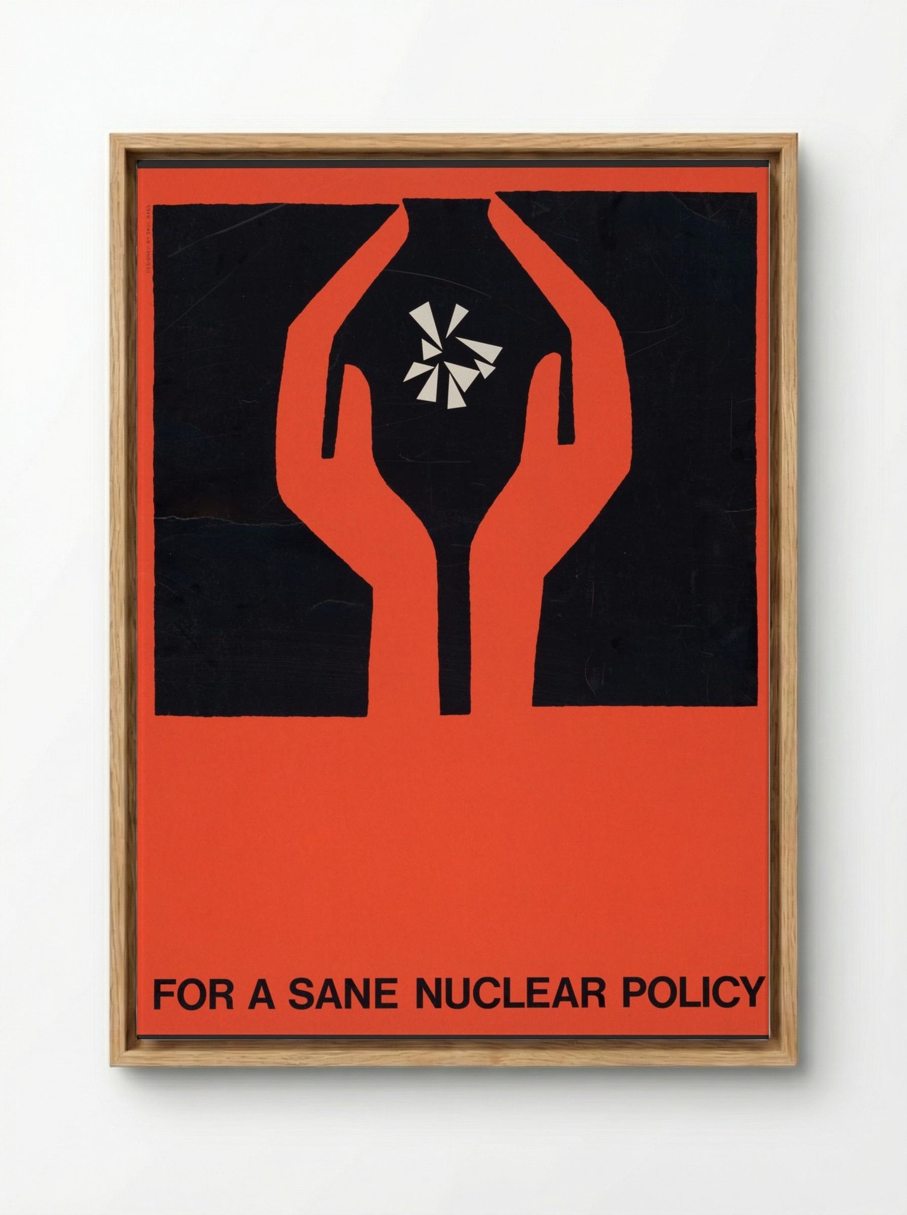 For a Sane Nuclear Policy - Saul Bass - Framed Canvas Wood