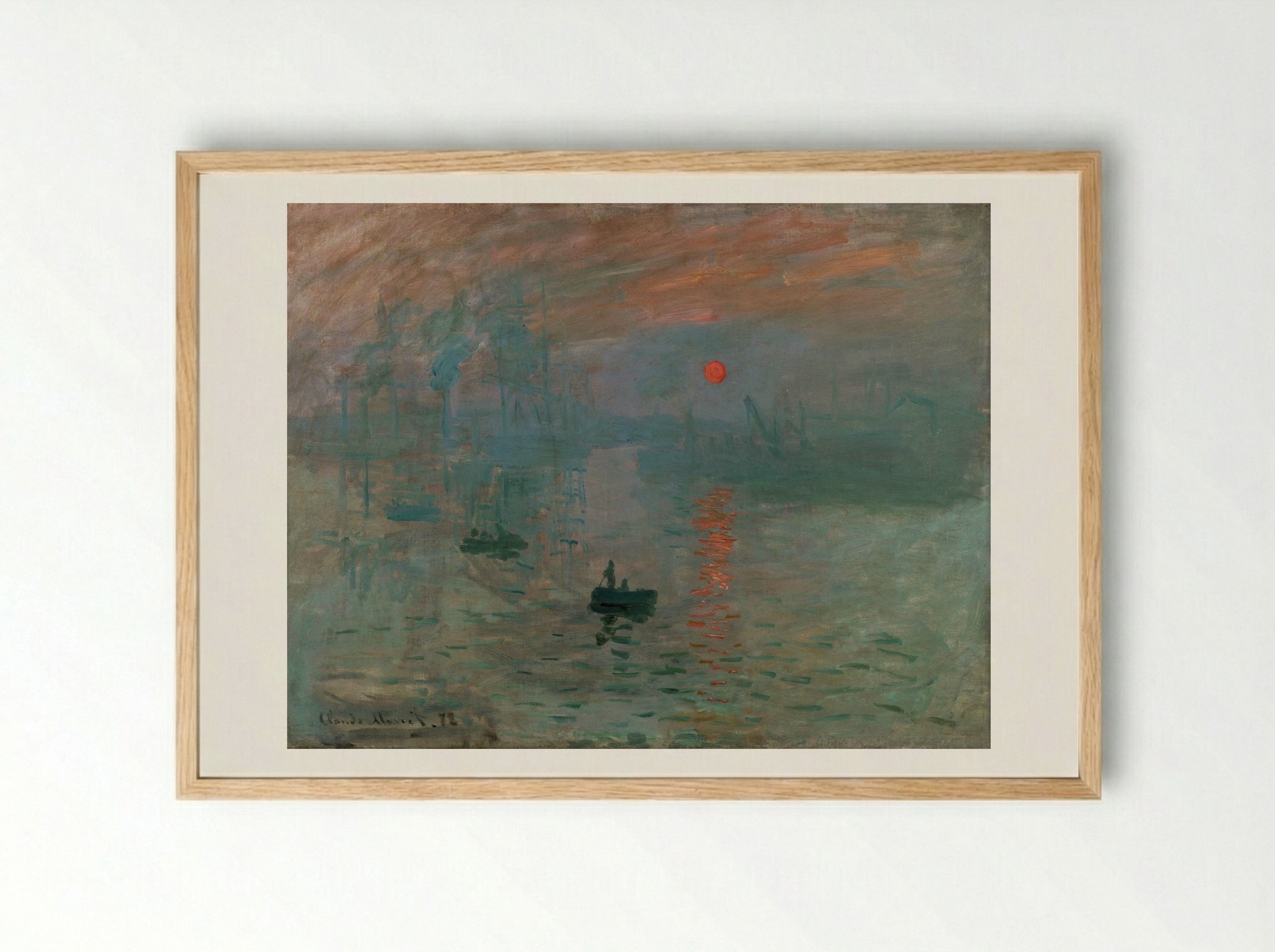 Impression, Sunrise - Claude Monet - Framed Print Wood