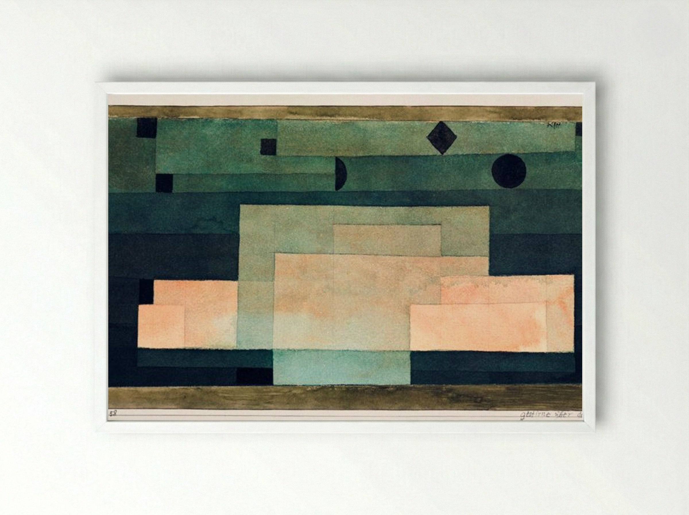 The Firmament Above the Temple - Paul Klee - Framed Print White
