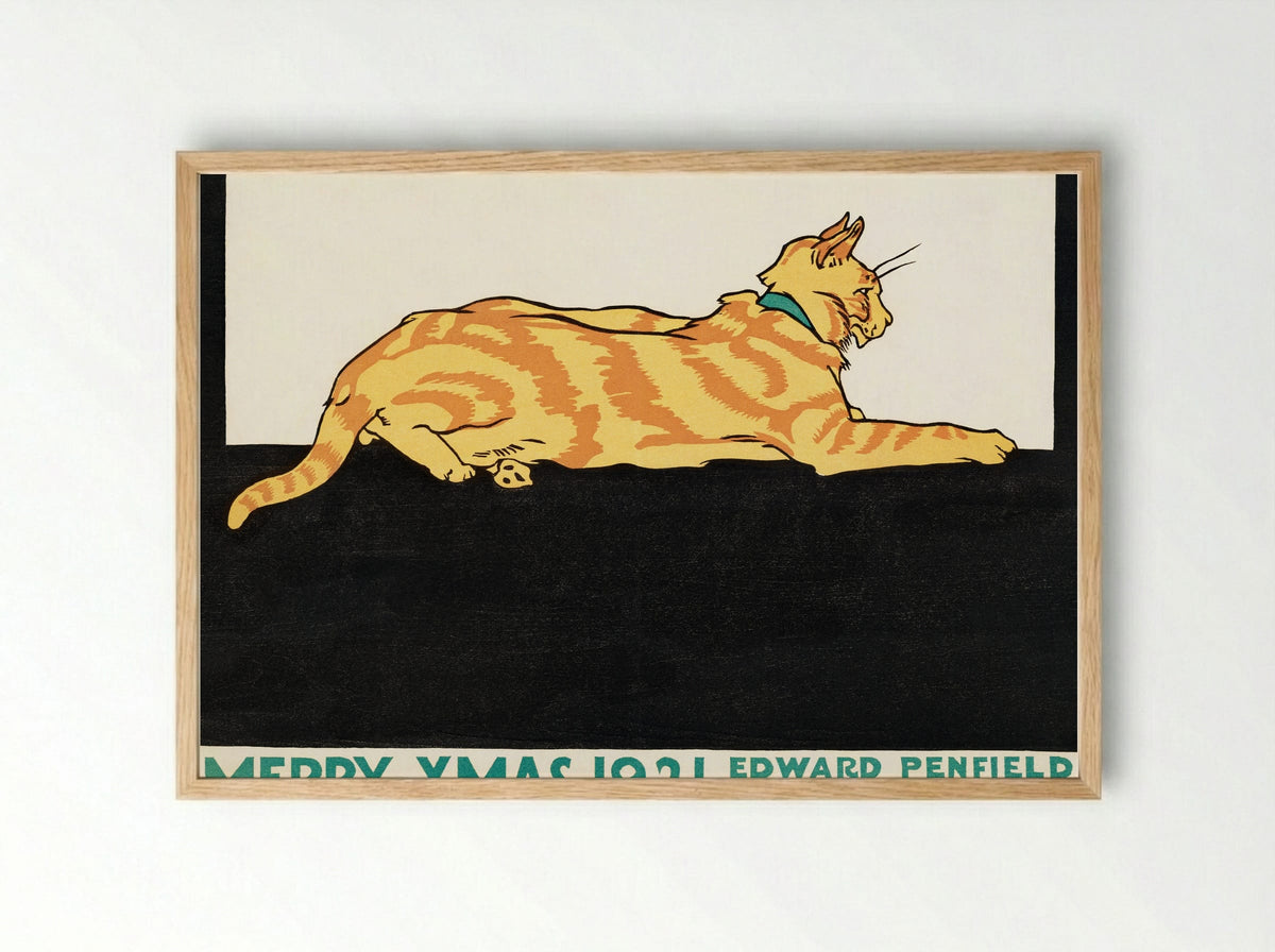 Merry Xmas 1921 - Edward Penfield - Framed Print Wood