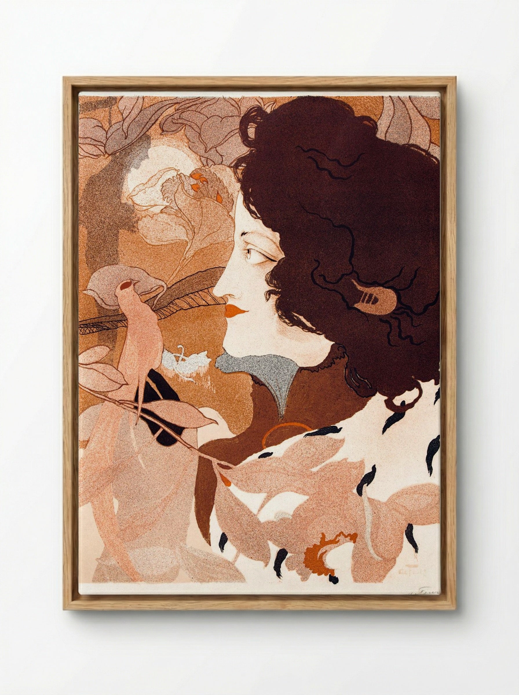 La Femme Fatale - Georges de Feure - Framed Canvas Wood