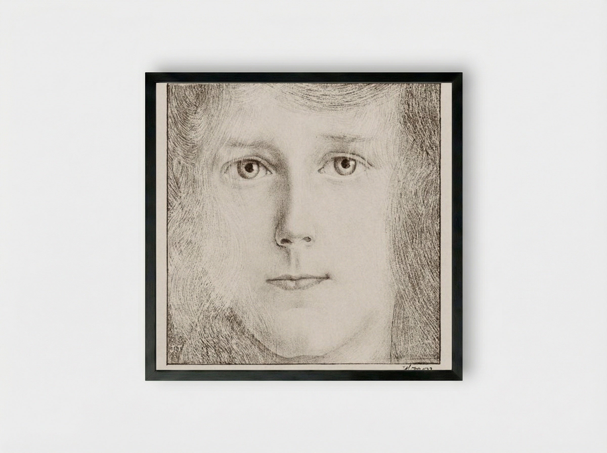 Portrait of Willy Timmerman - Jan Toorop - Framed Print Black