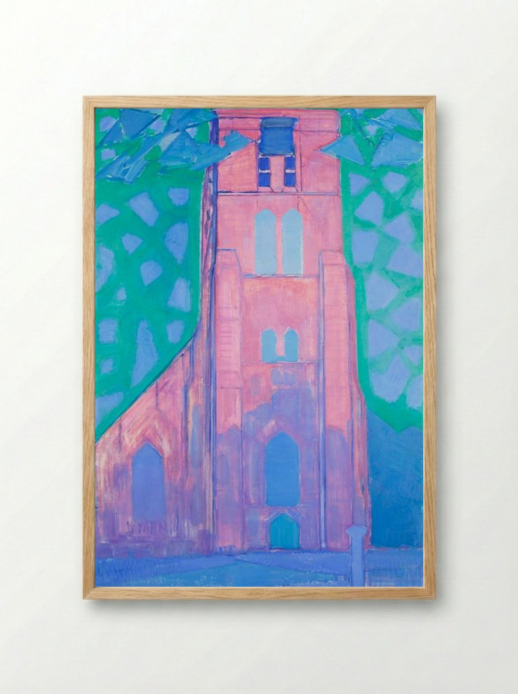 Church Tower at Domburg - Piet Mondrian - Framed Print Wood