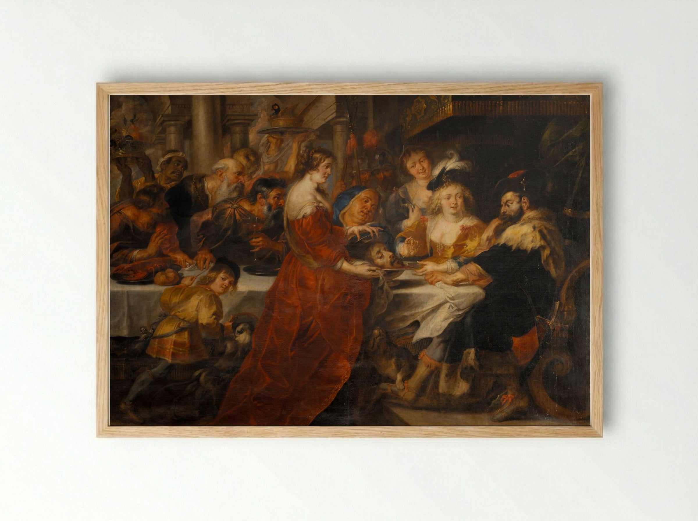 The Feast of Herod - Peter Paul Rubens - Framed Print Wood