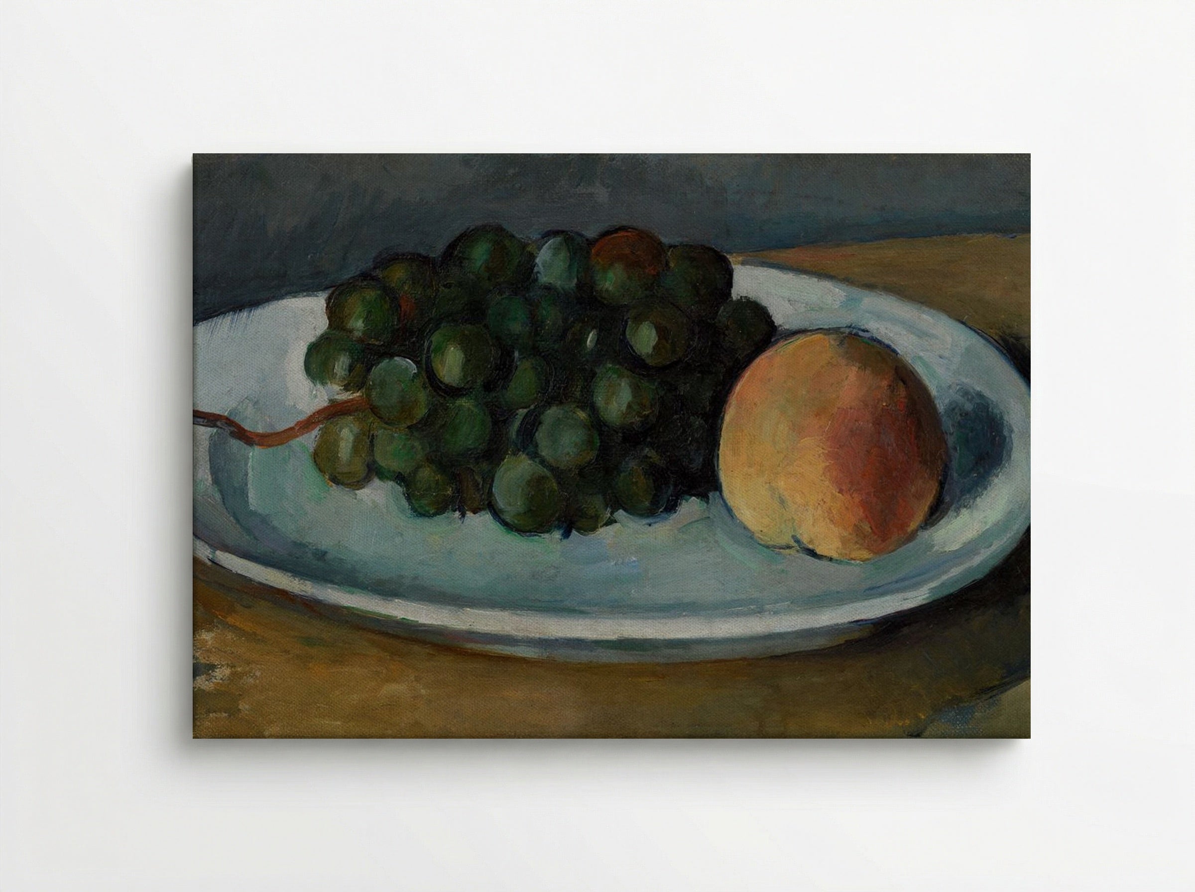 Grapes and Peach on a Plate - Paul Cézanne - Canvas