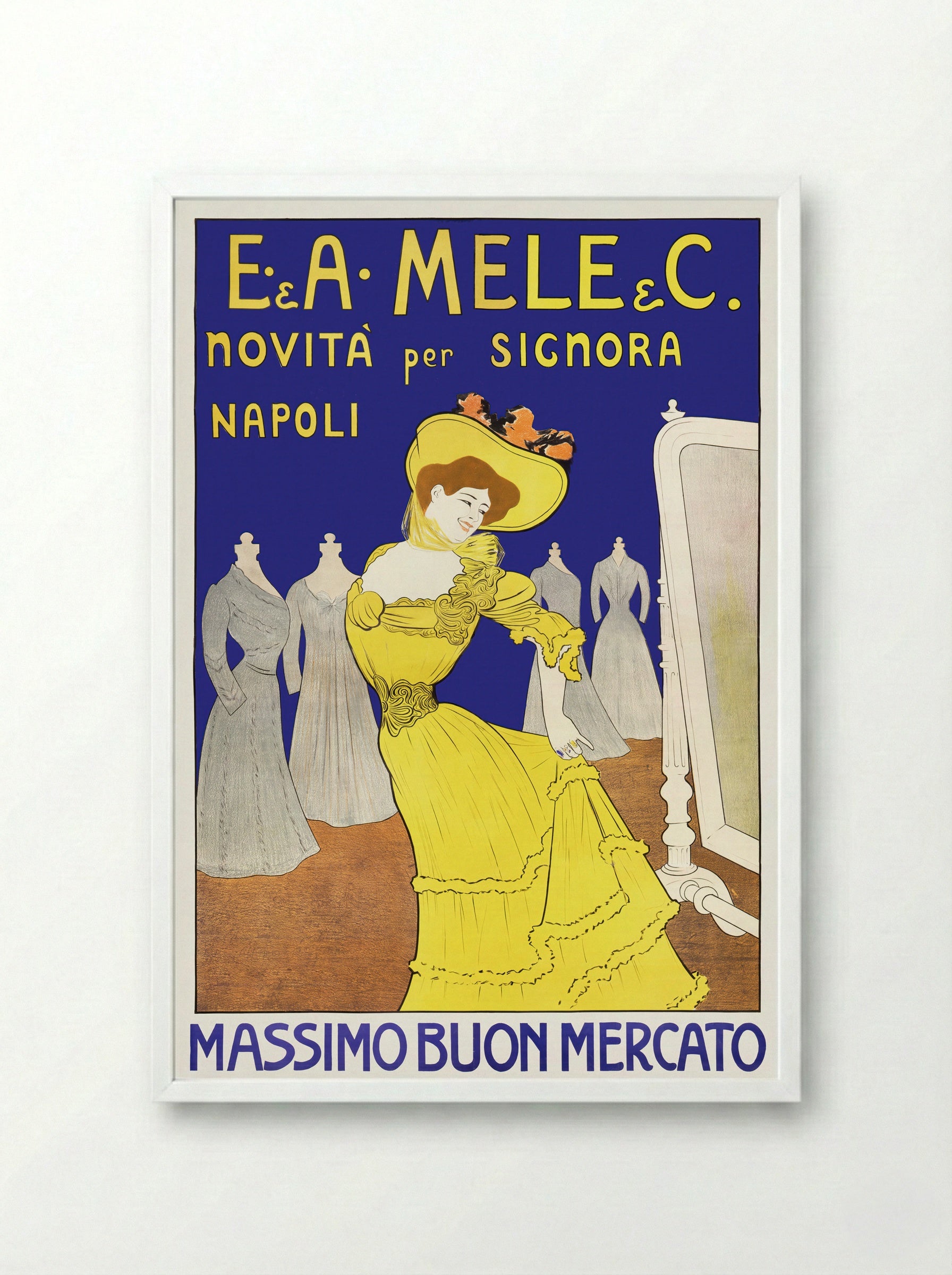 E. & A. Mele & C. - Novita per Signora - Leonetto Cappiello - Framed Print White