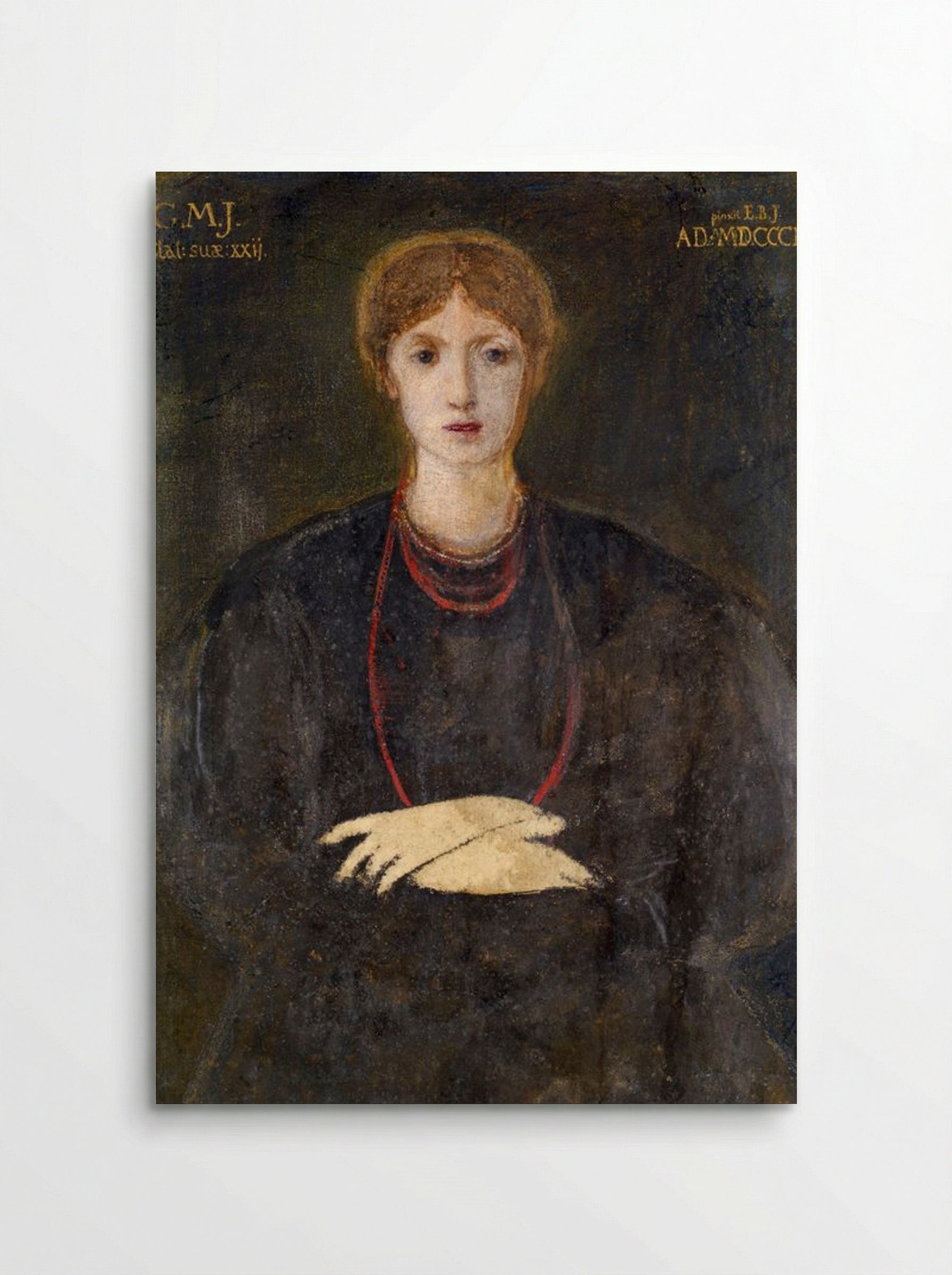 Portrait of Georgiana Burne-Jones at Age 22 - Edward Burne-Jones - Poster