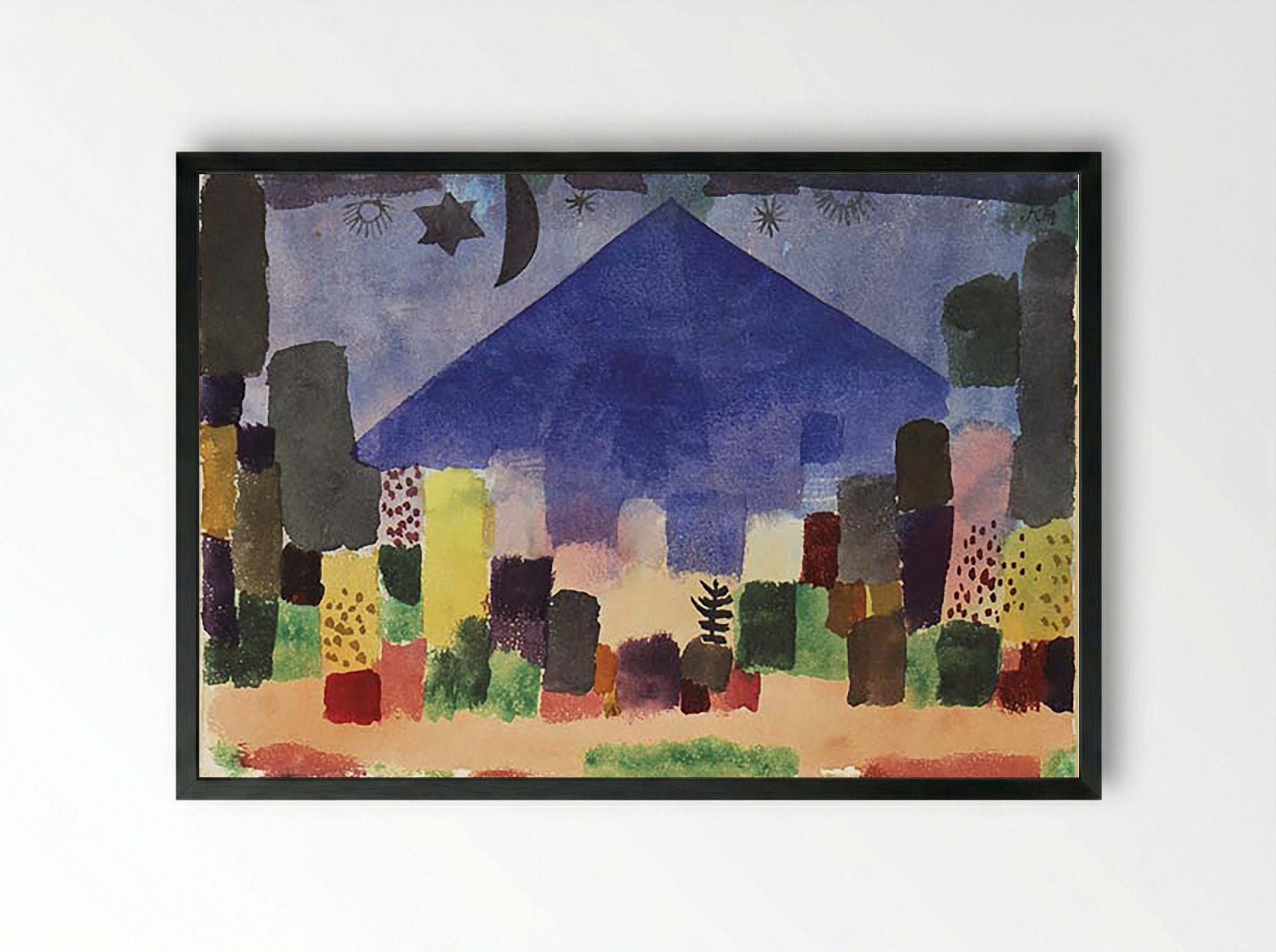 Der Niesen - Paul Klee - Framed Print Black