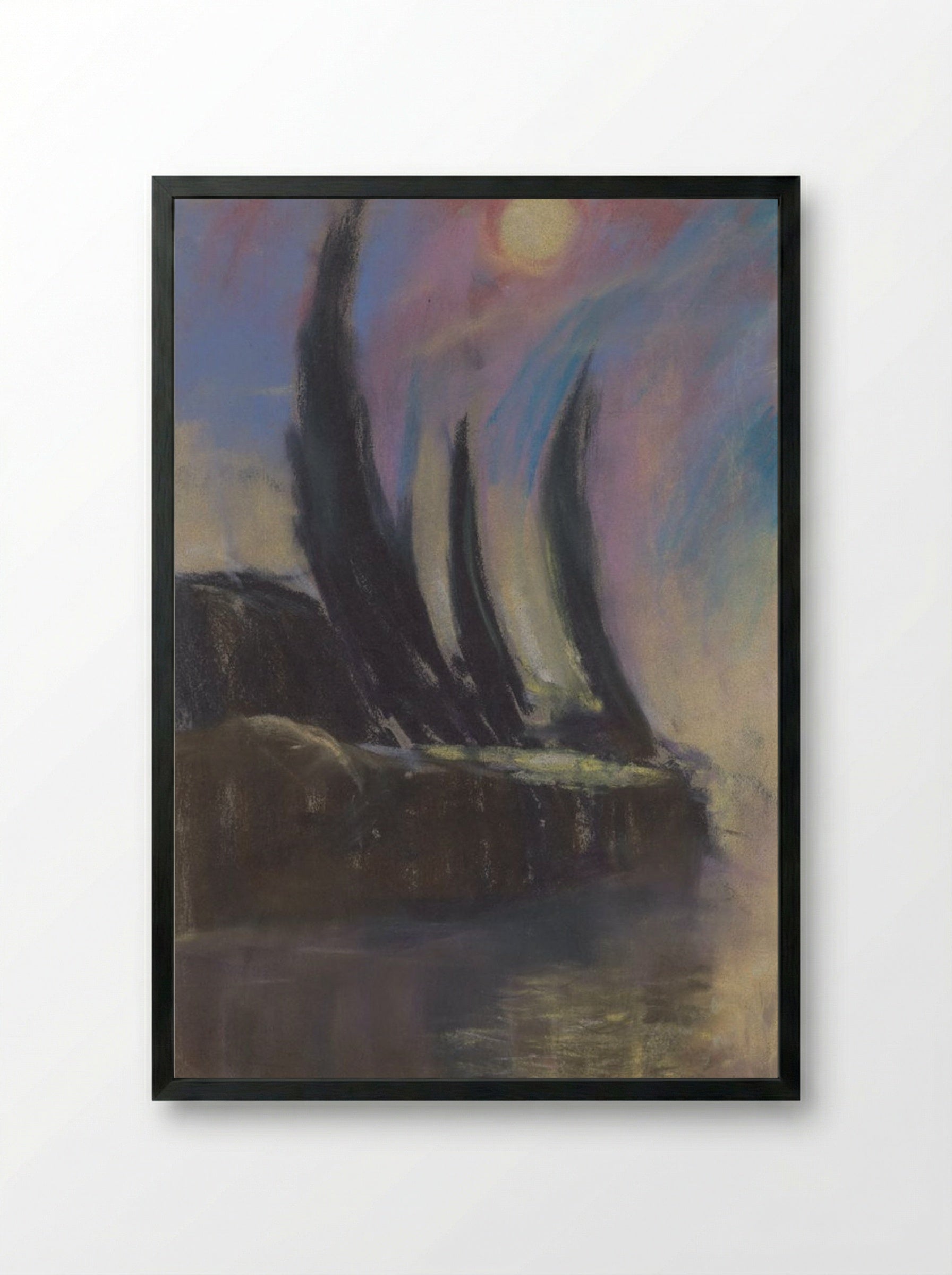 Night Mood - Zolo Palugyay - Framed Print Black