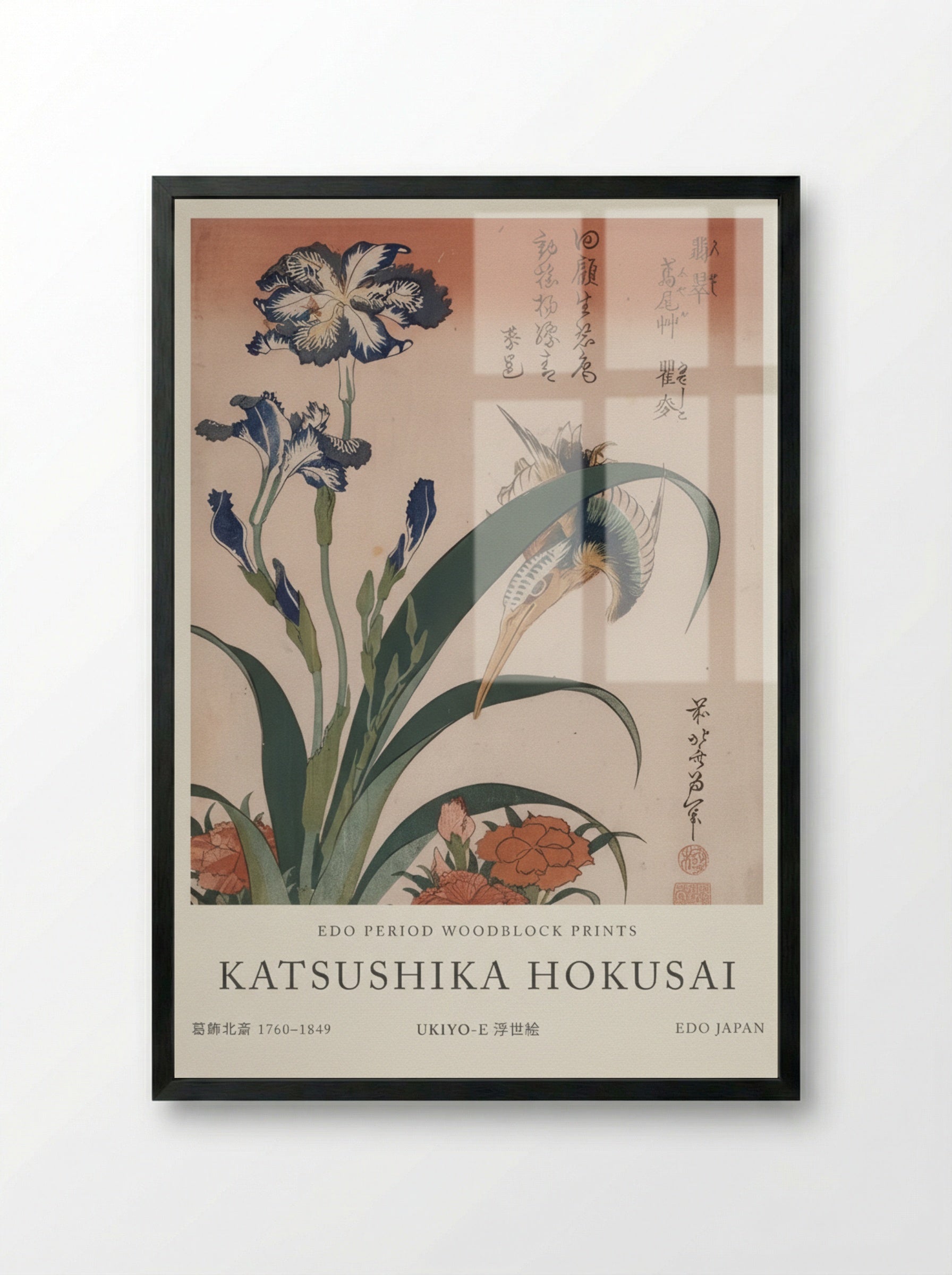 Kingfisher, Carnation, Iris – Fine Art Print