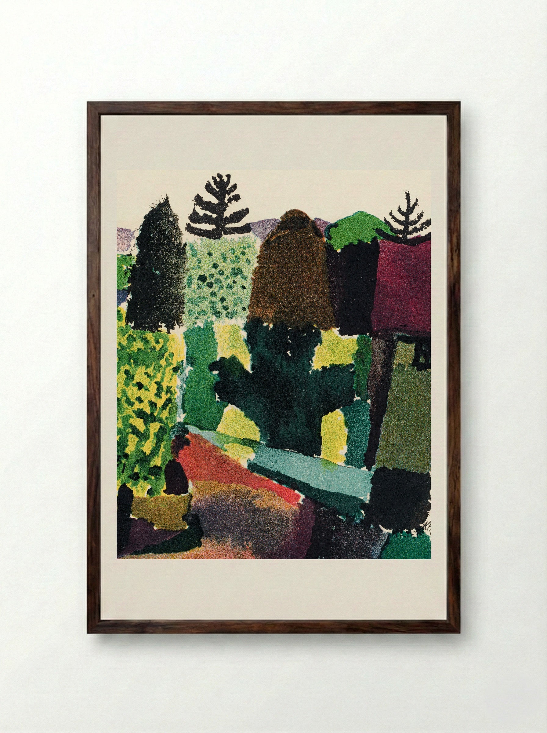 Park - Paul Klee - Framed Print Dark Wood