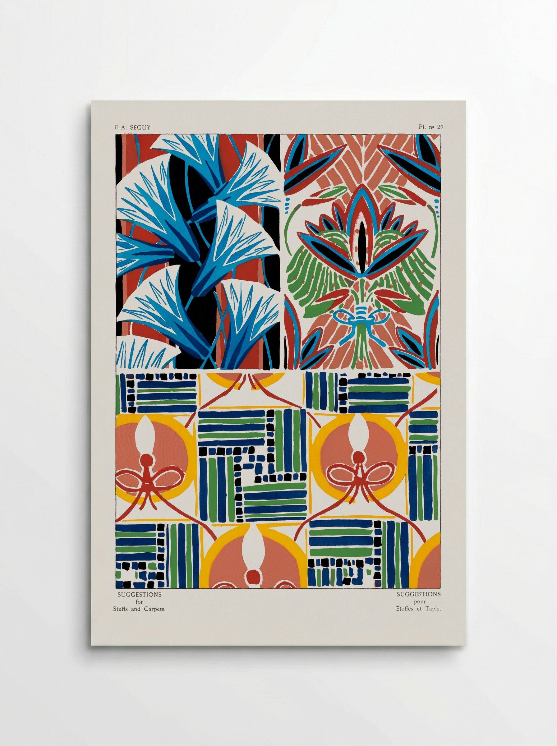 Floral Pattern No. 20 (Textile Design) - Émile-Allain Séguy - Poster