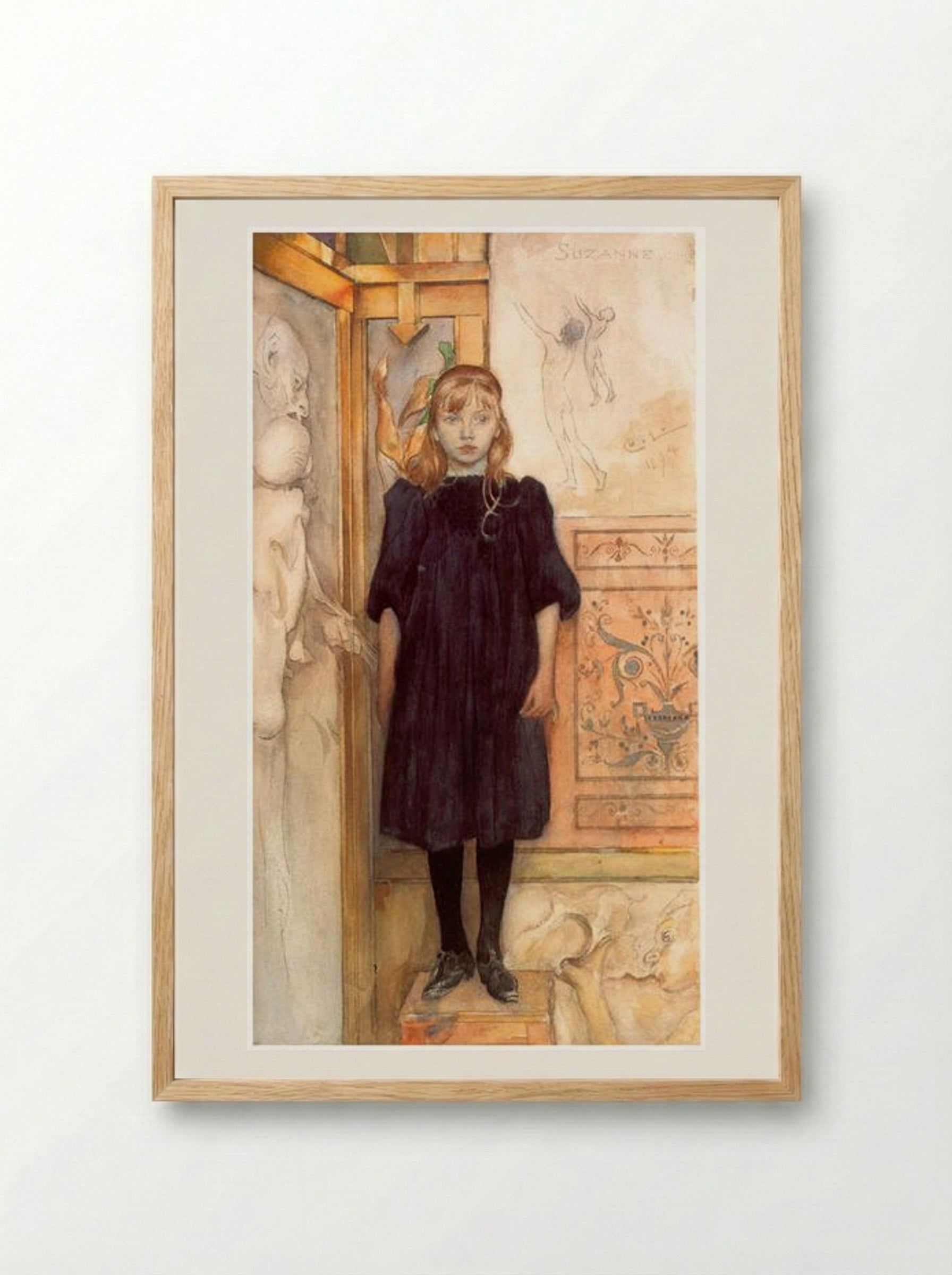 Suzanne - Carl Larsson - Framed Print Wood