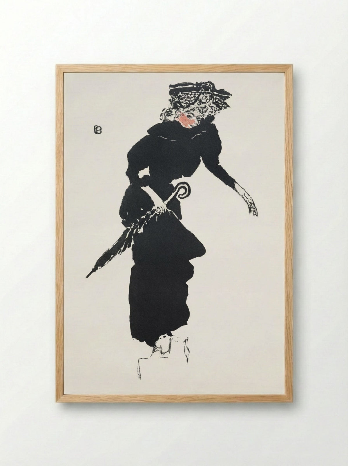 Woman with an Umbrella - Pierre Bonnard - Framed Print Wood