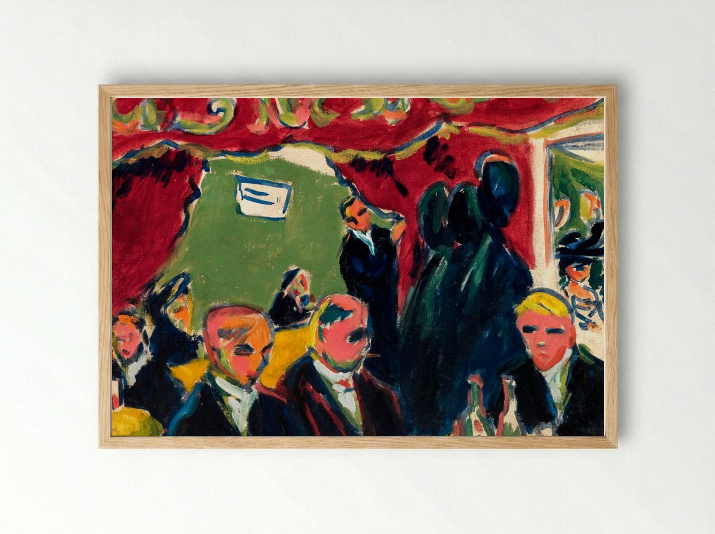 In the Tavern - Ernst Ludwig Kirchner - Framed Print Wood