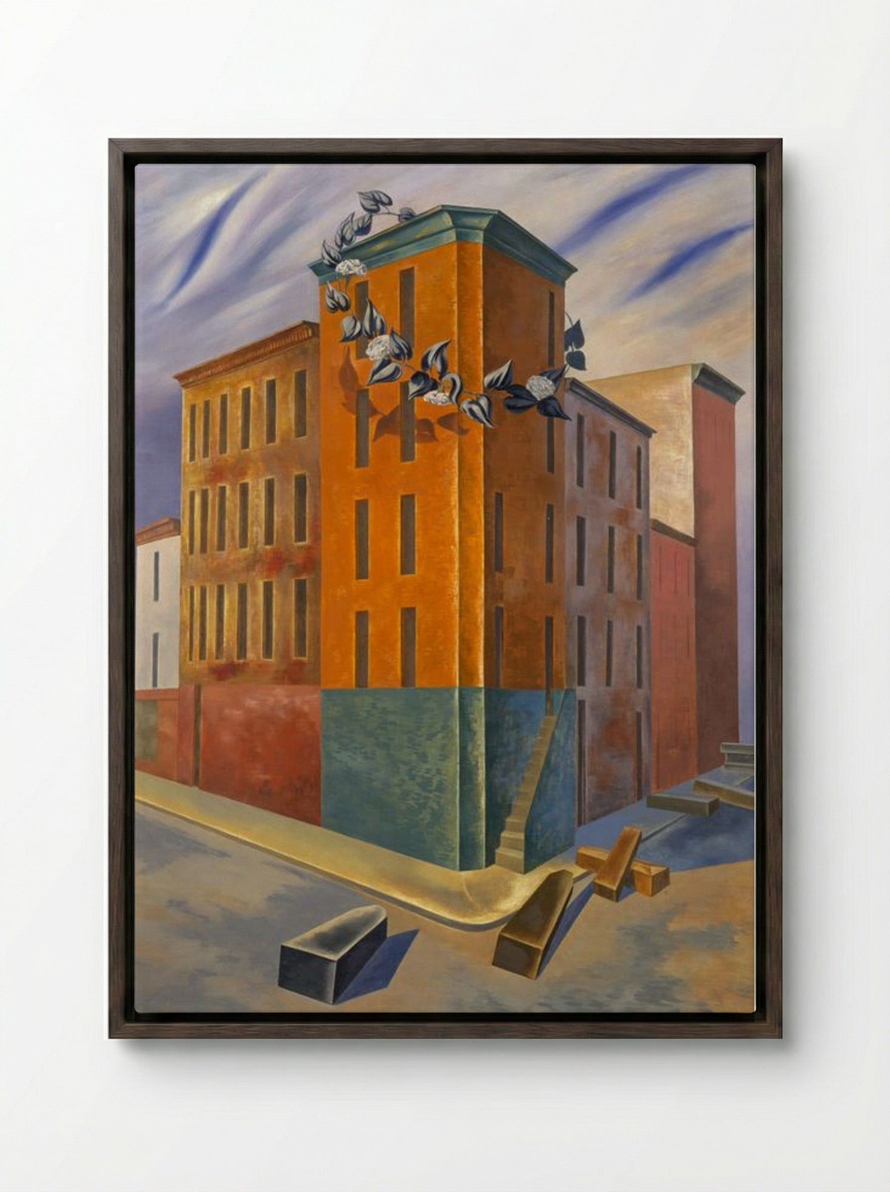 One Third of a Nation - Charles Sheeler - Framed Canvas Dark Wood