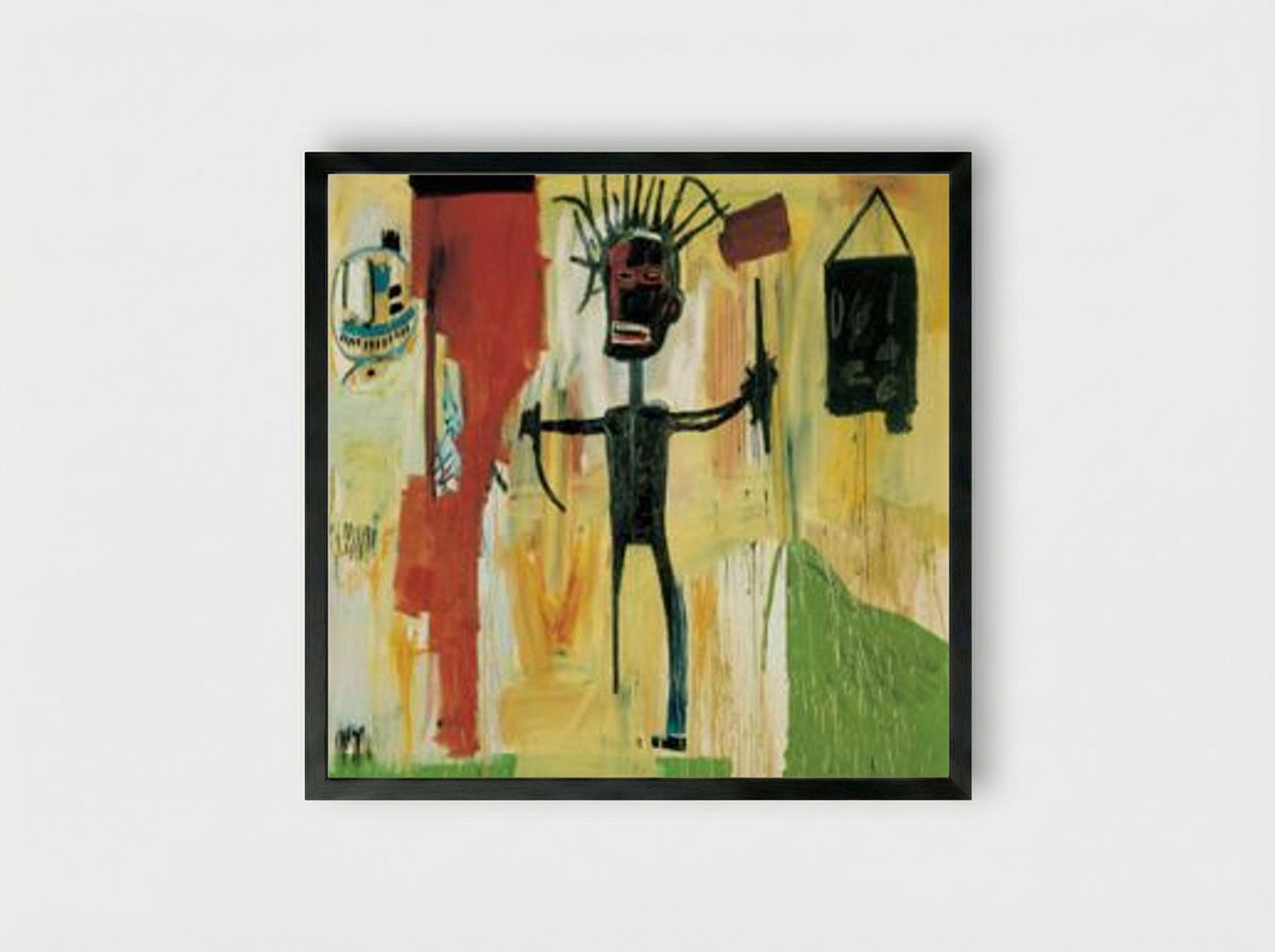 Self Portrait - Jean-Michel Basquiat - Framed Print Black