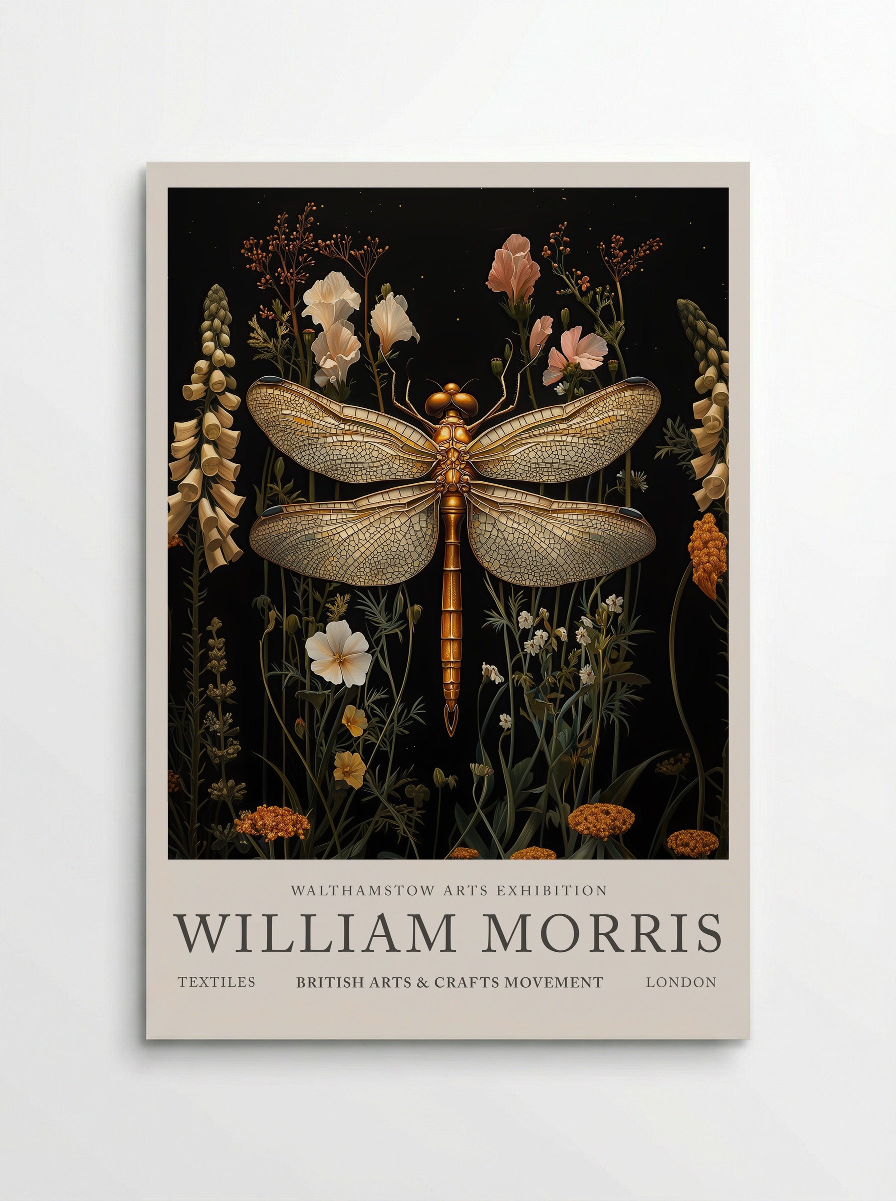 Dragonfly Gleam - William Morris - Poster