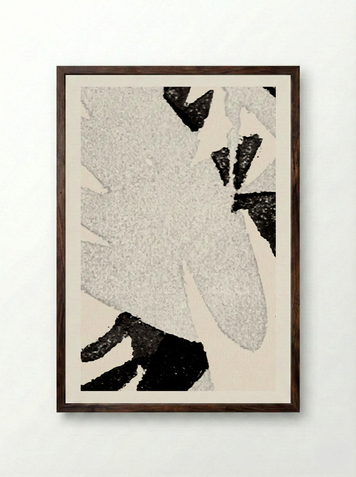 Abstract Composition (Black and White) - Franz Marc - Framed Print Dark Wood