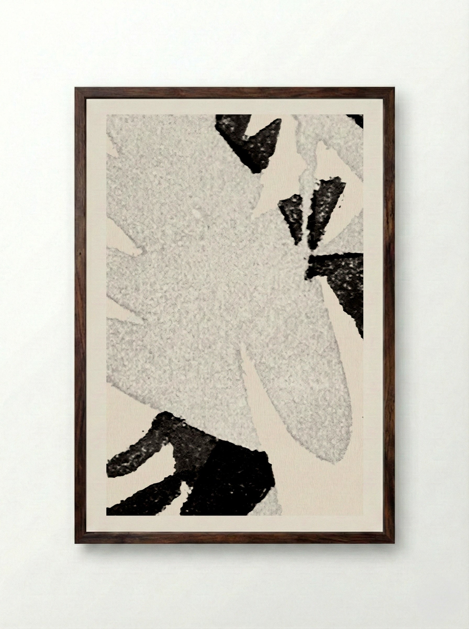 Abstract Composition (Black and White) - Franz Marc - Framed Print Dark Wood