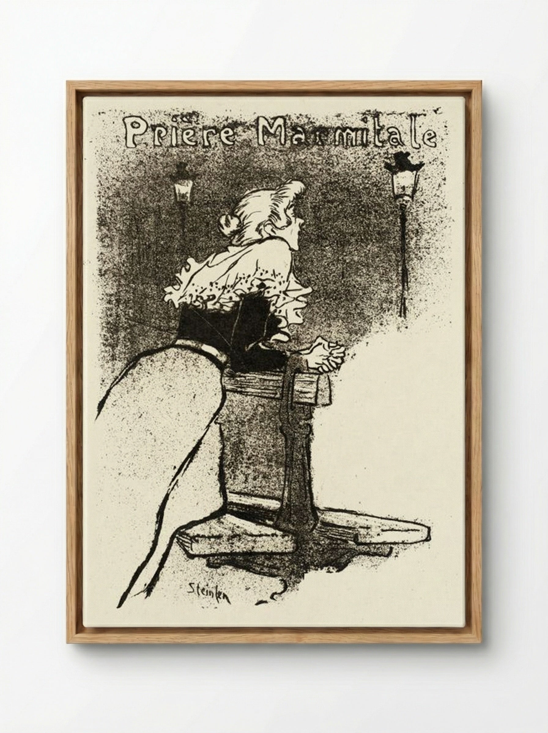 Prière Marmitale - Théophile Alexandre Steinlen - Framed Canvas Wood