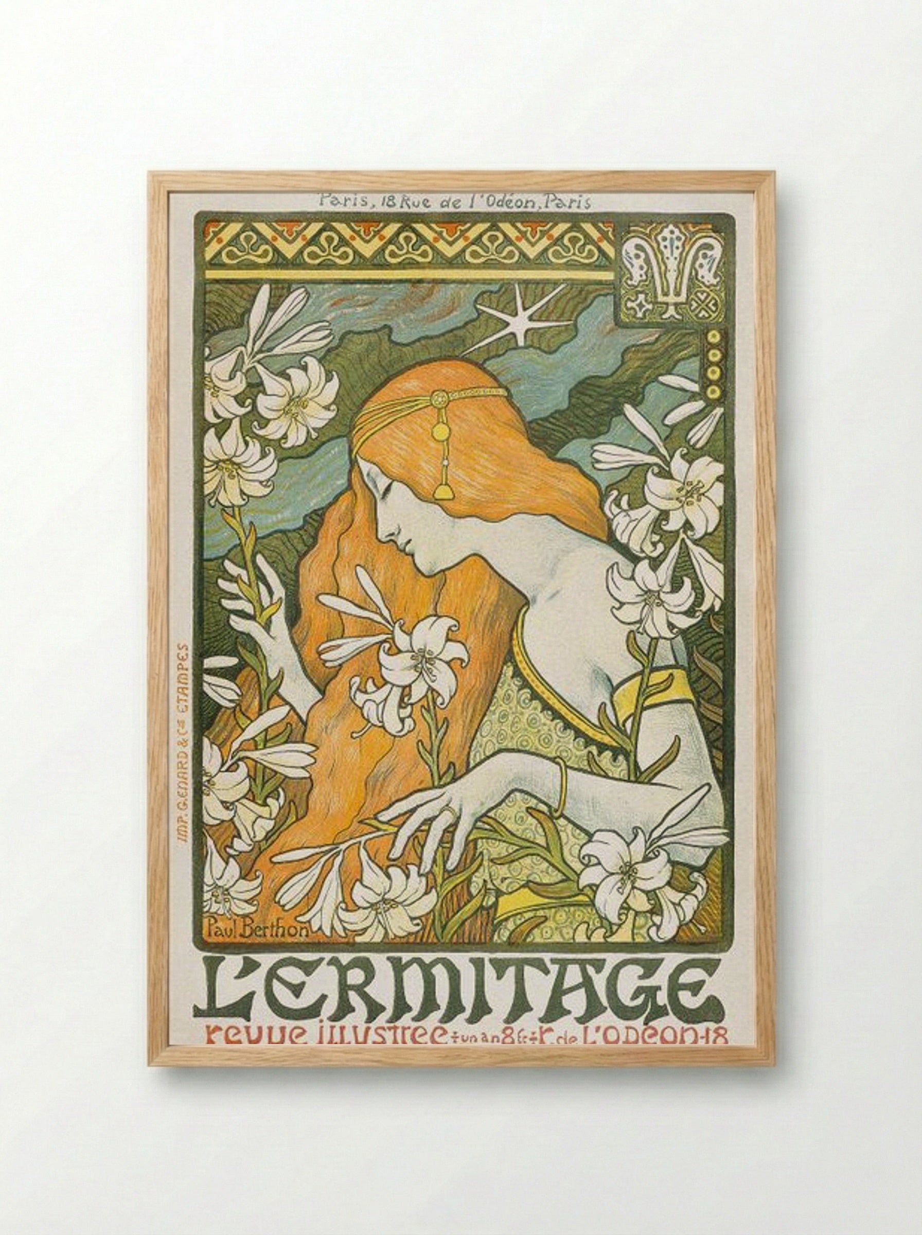 L'Ermitage - Paul Berthon - Framed Print Wood