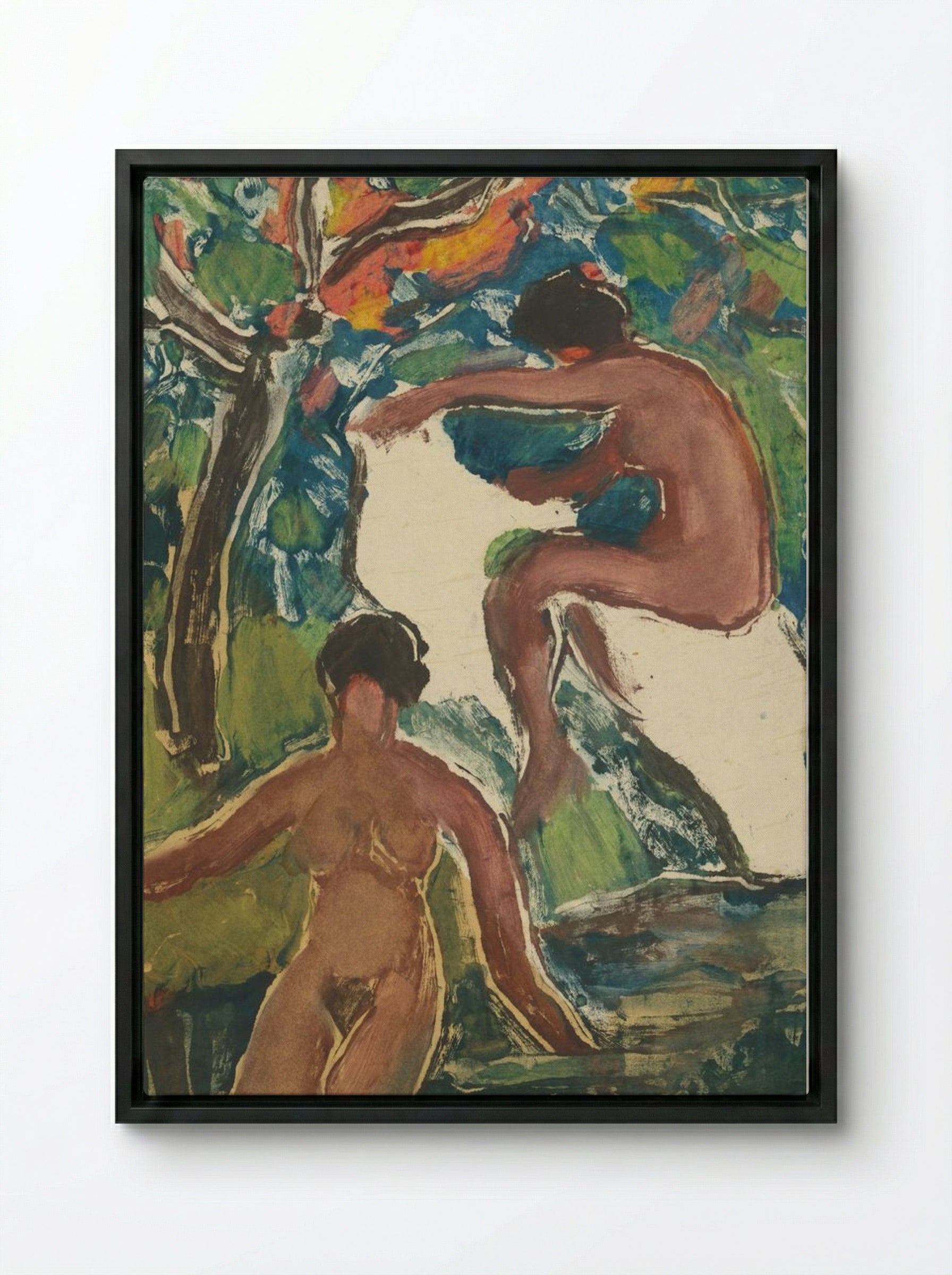 Swimming - Zolo Palugyay - Framed Canvas Black