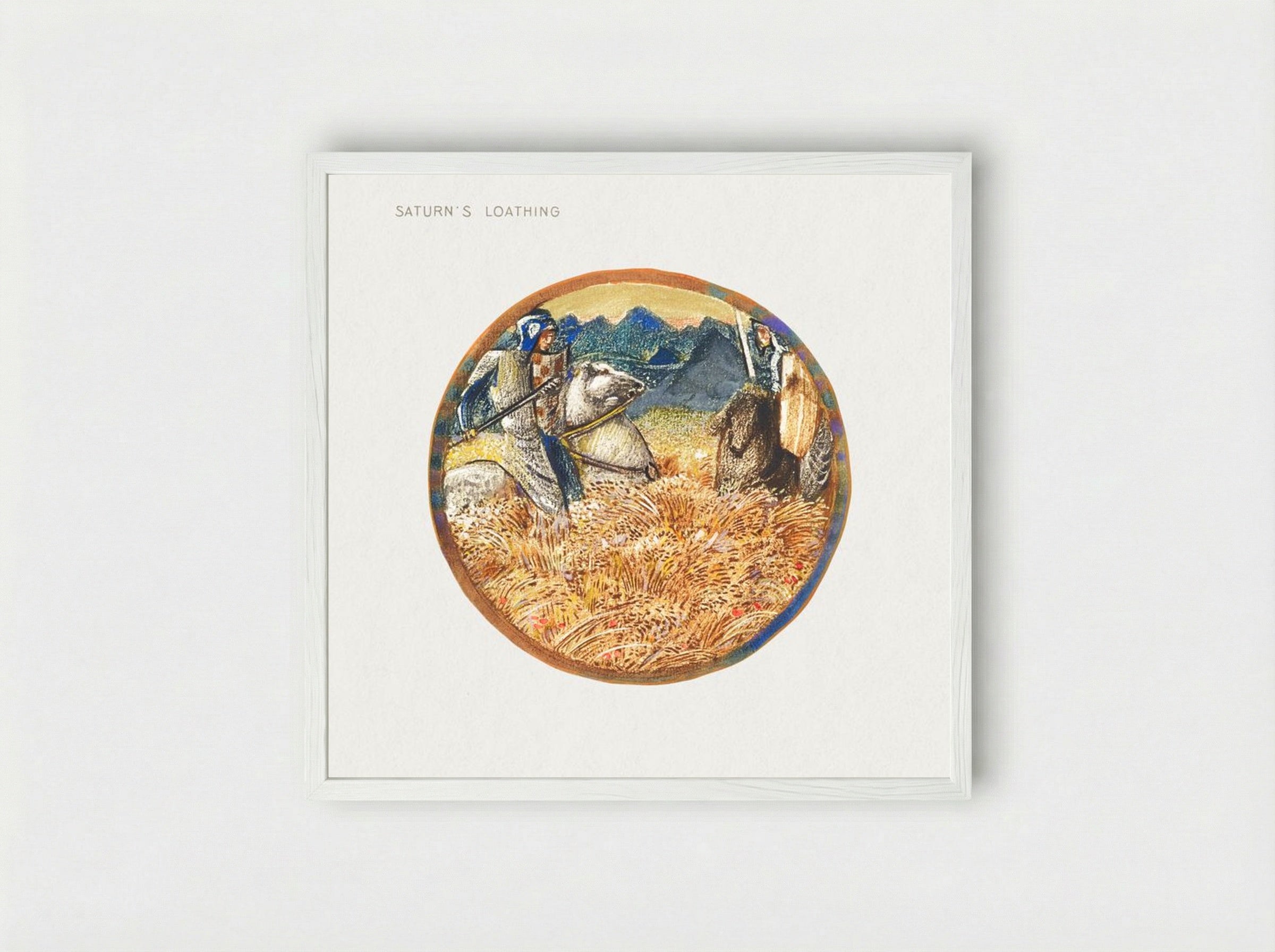 Saturn's Loathing, from The Flower Book - Edward Burne-Jones - Framed Print White