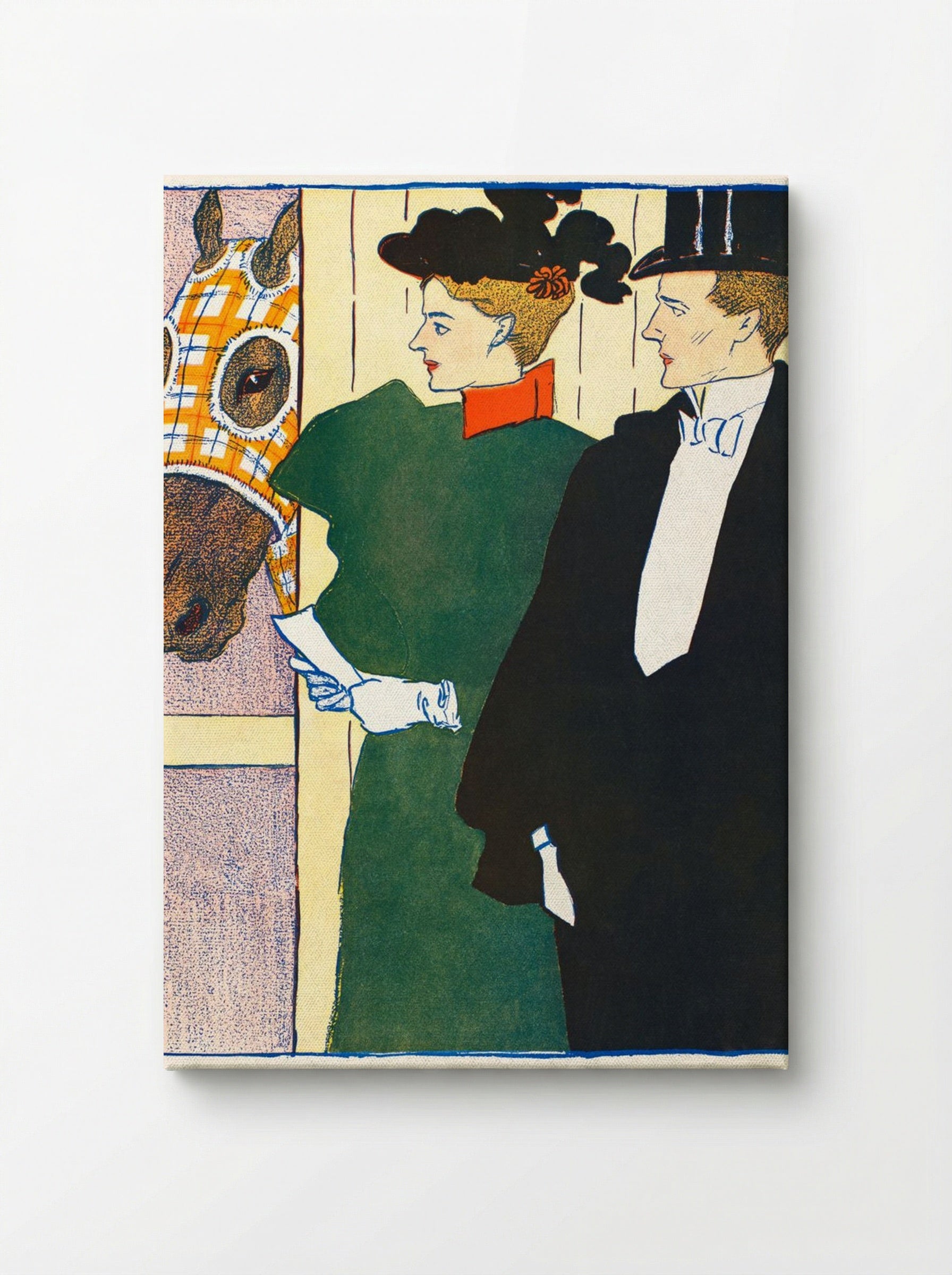 Woman Holding a Horse Racing Ticket - Edward Penfield - Canvas