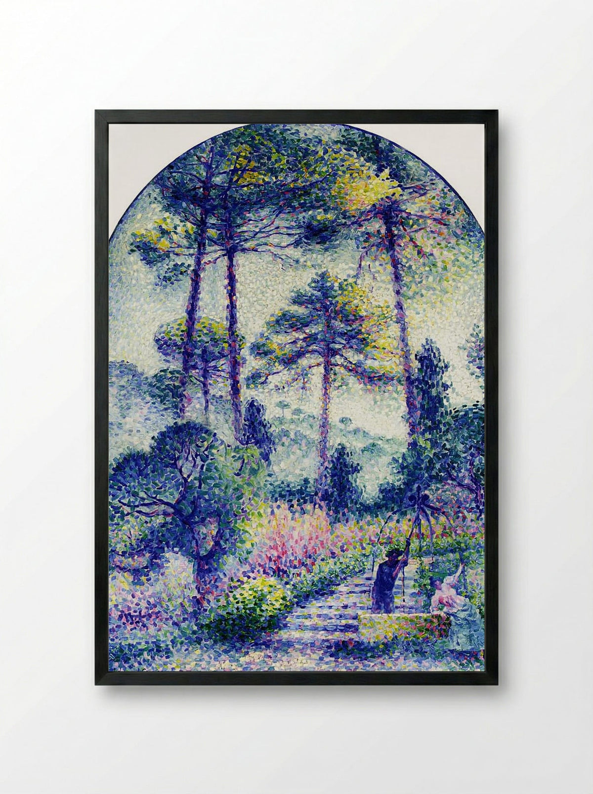 A Garden in Provence - Henri-Edmond Cross - Framed Print Black