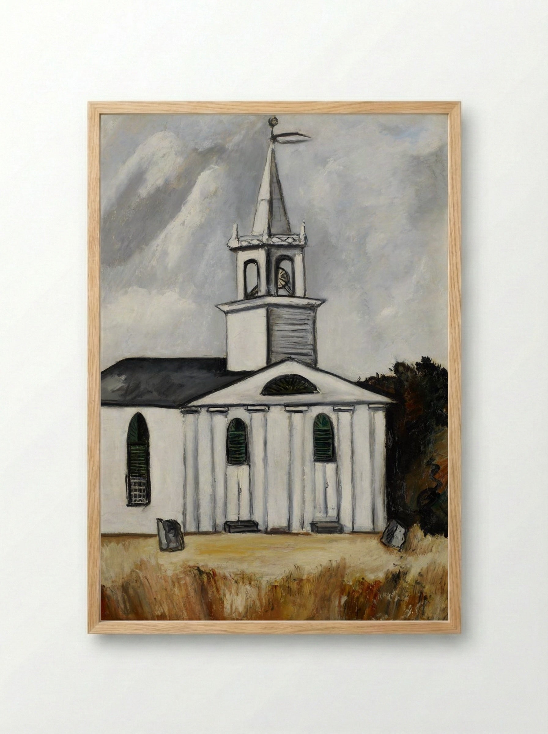 Church at Head Tide - Marsden Hartley - Framed Print Wood