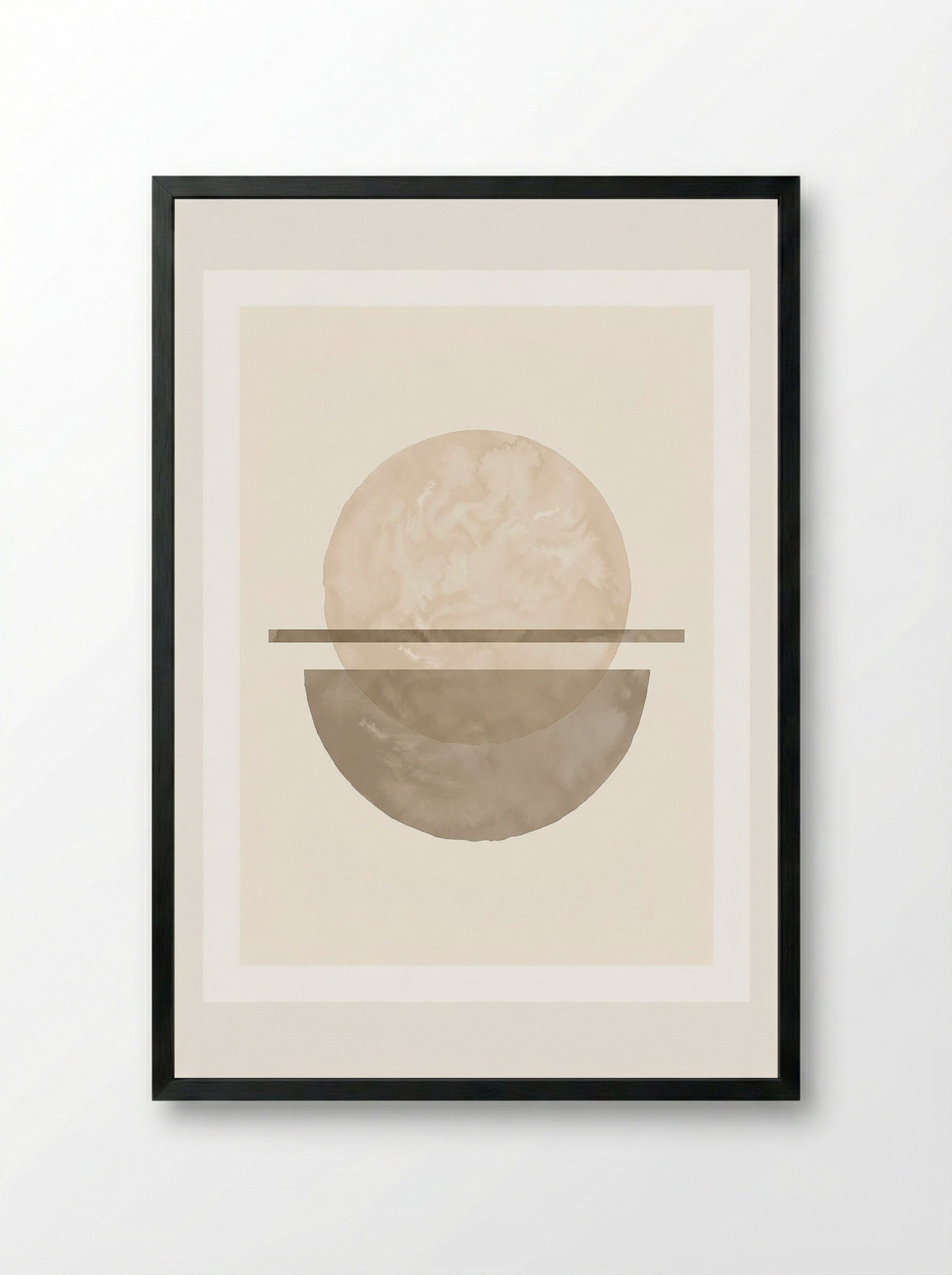 Lunar Alignment Poster - Framed Print Black