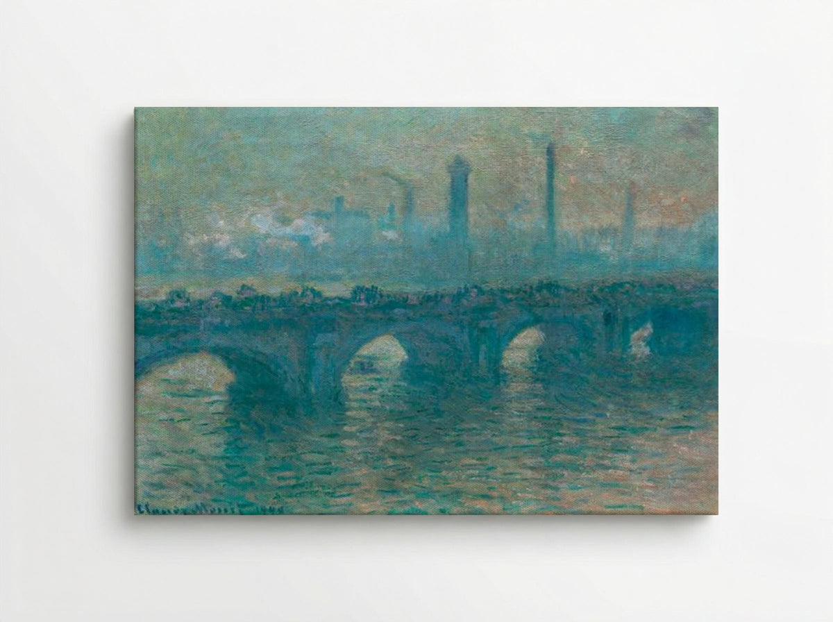 Waterloo Bridge, Grey Weather - Claude Monet - Canvas