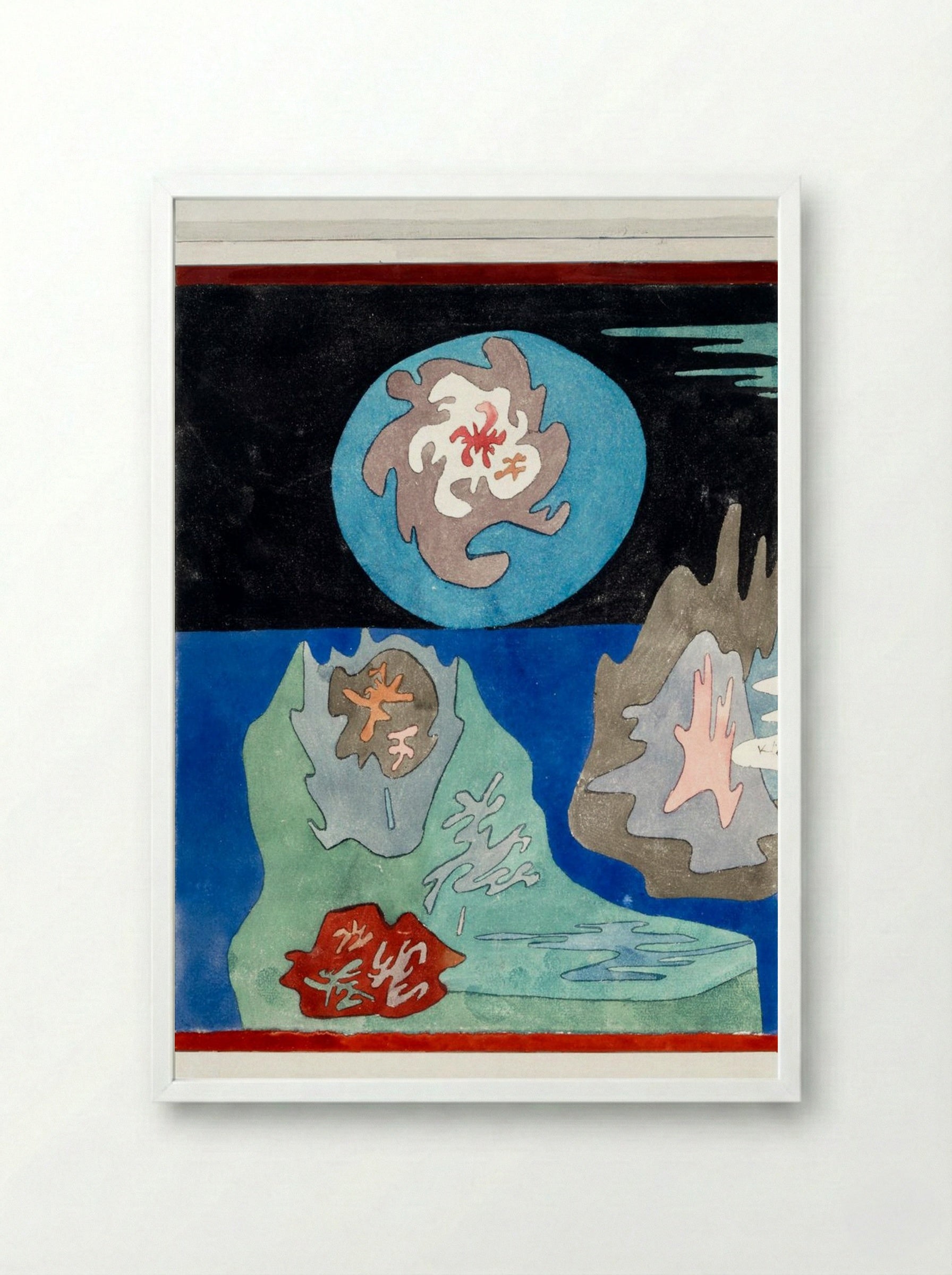 In the Land of Precious Stones - Paul Klee - Framed Print White